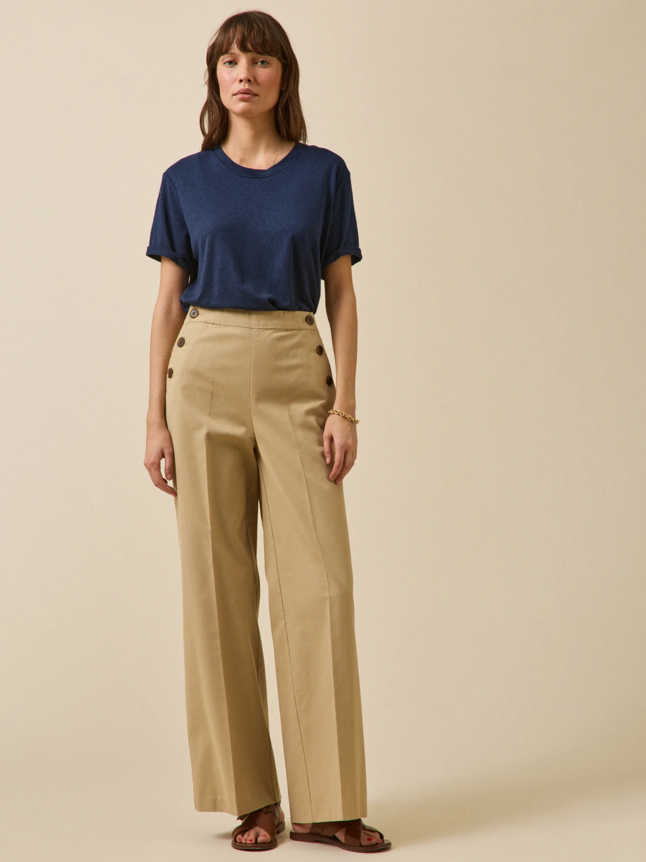 Pantalon large à pont femme Maé - Image 4
