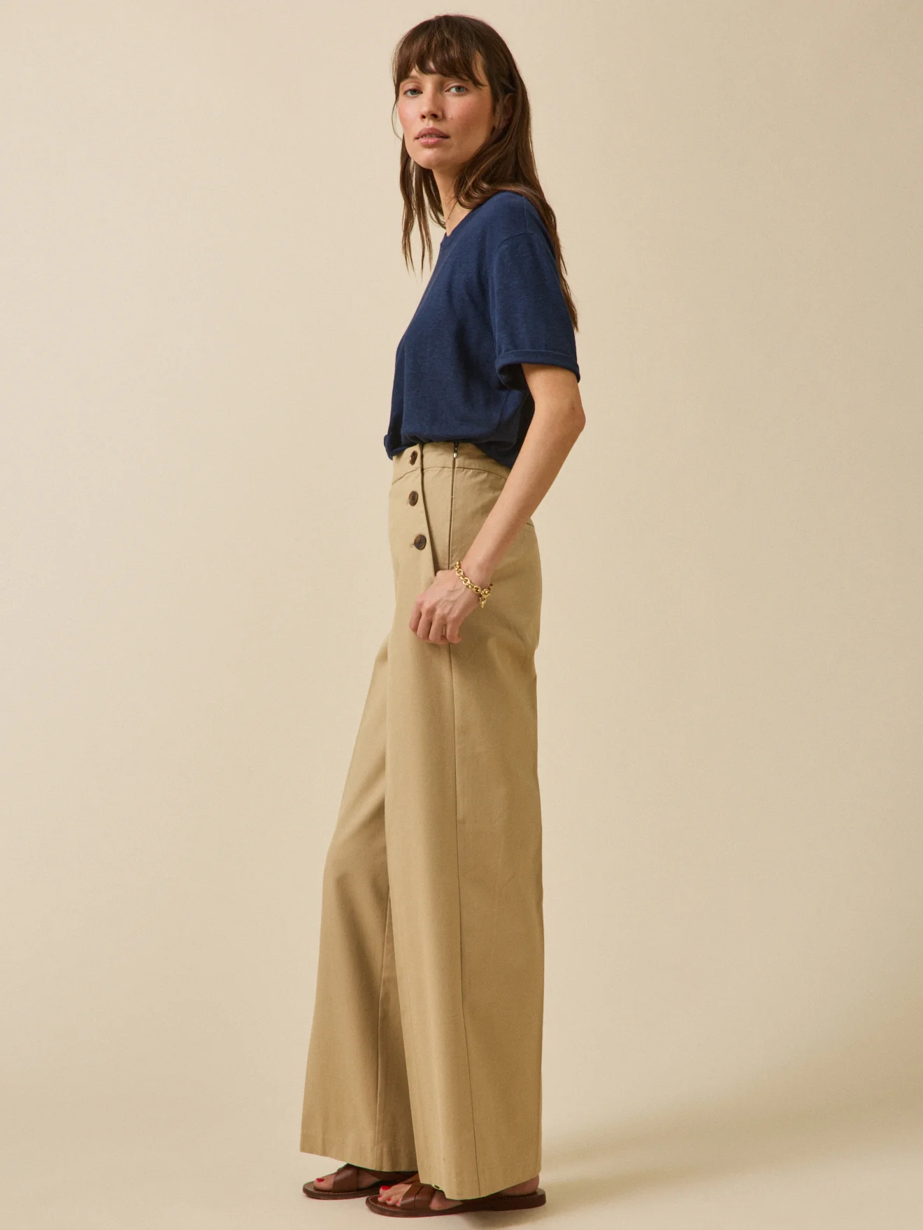 Pantalon large à pont femme Maé - Image 5