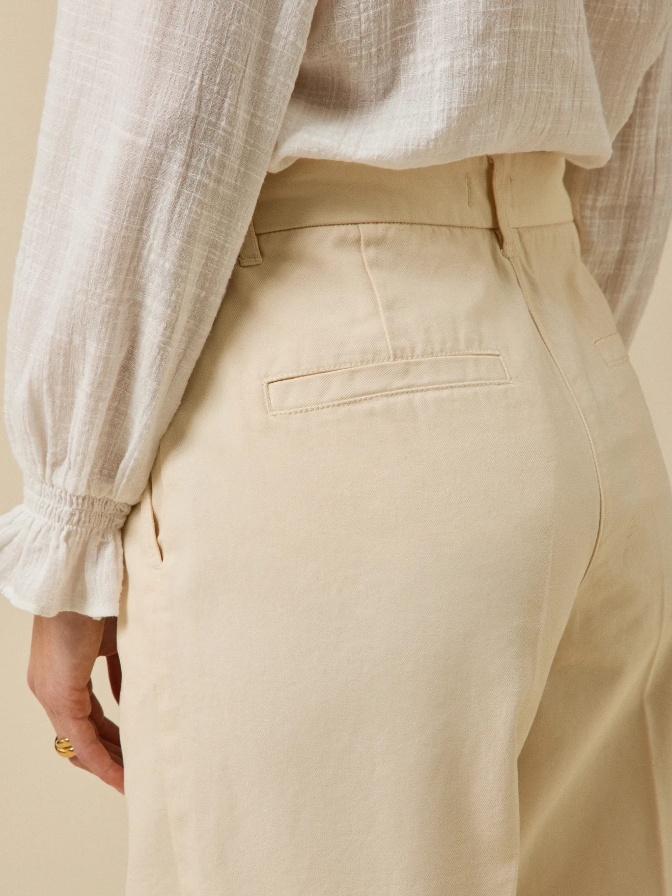 Pantalon large gabardine femme Clara - Image 4