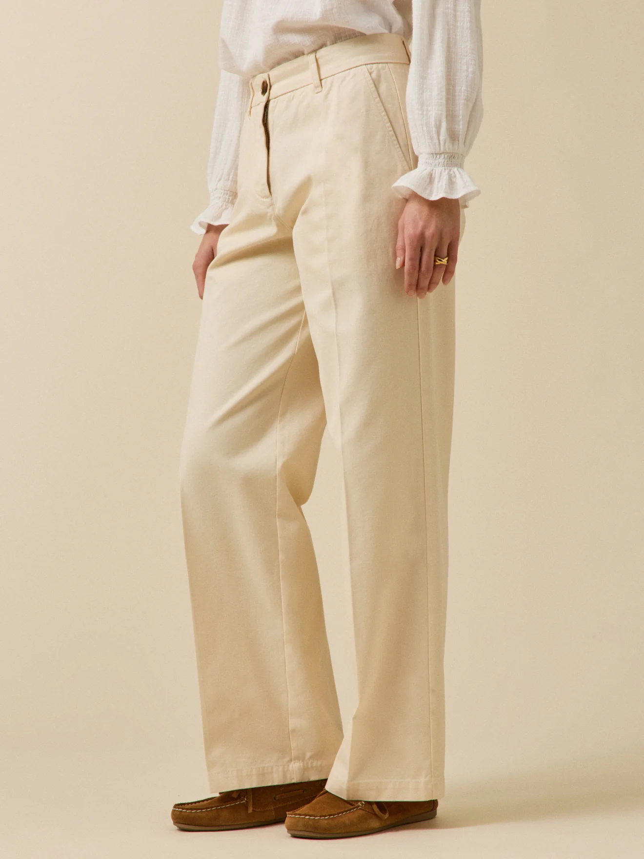 Pantalon large gabardine femme Clara - Image 5