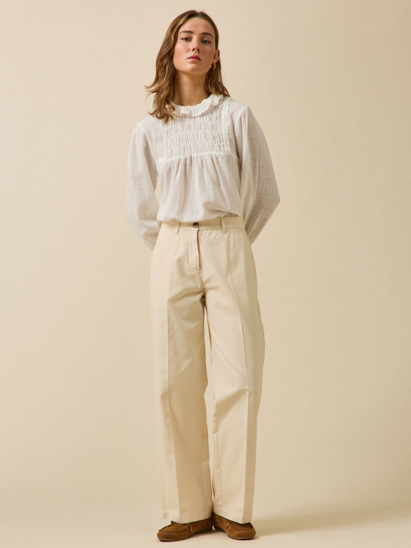 Pantalon large gabardine femme Clara - Image 6