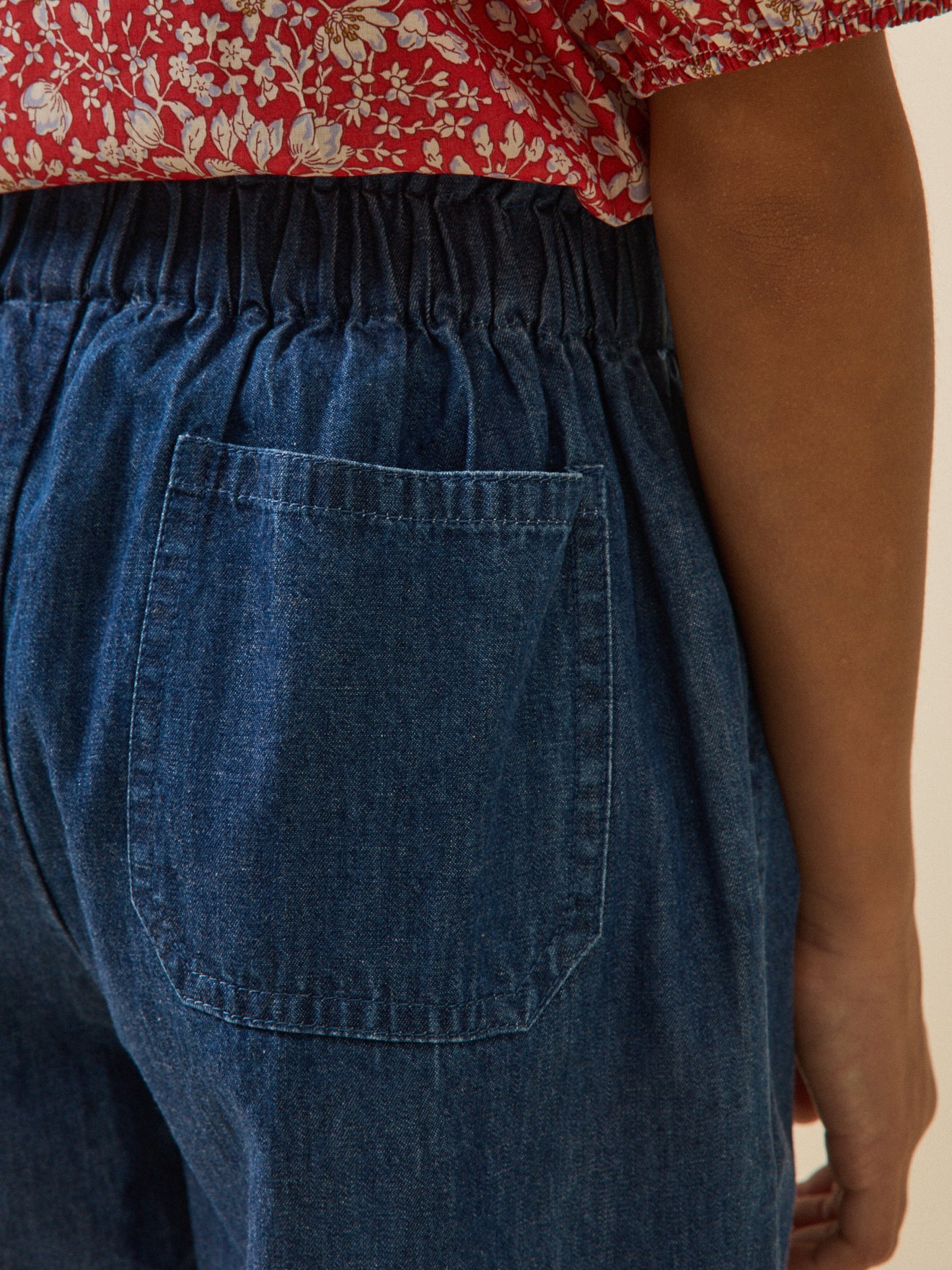 Pantalon large Fille en denim light - Image 4
