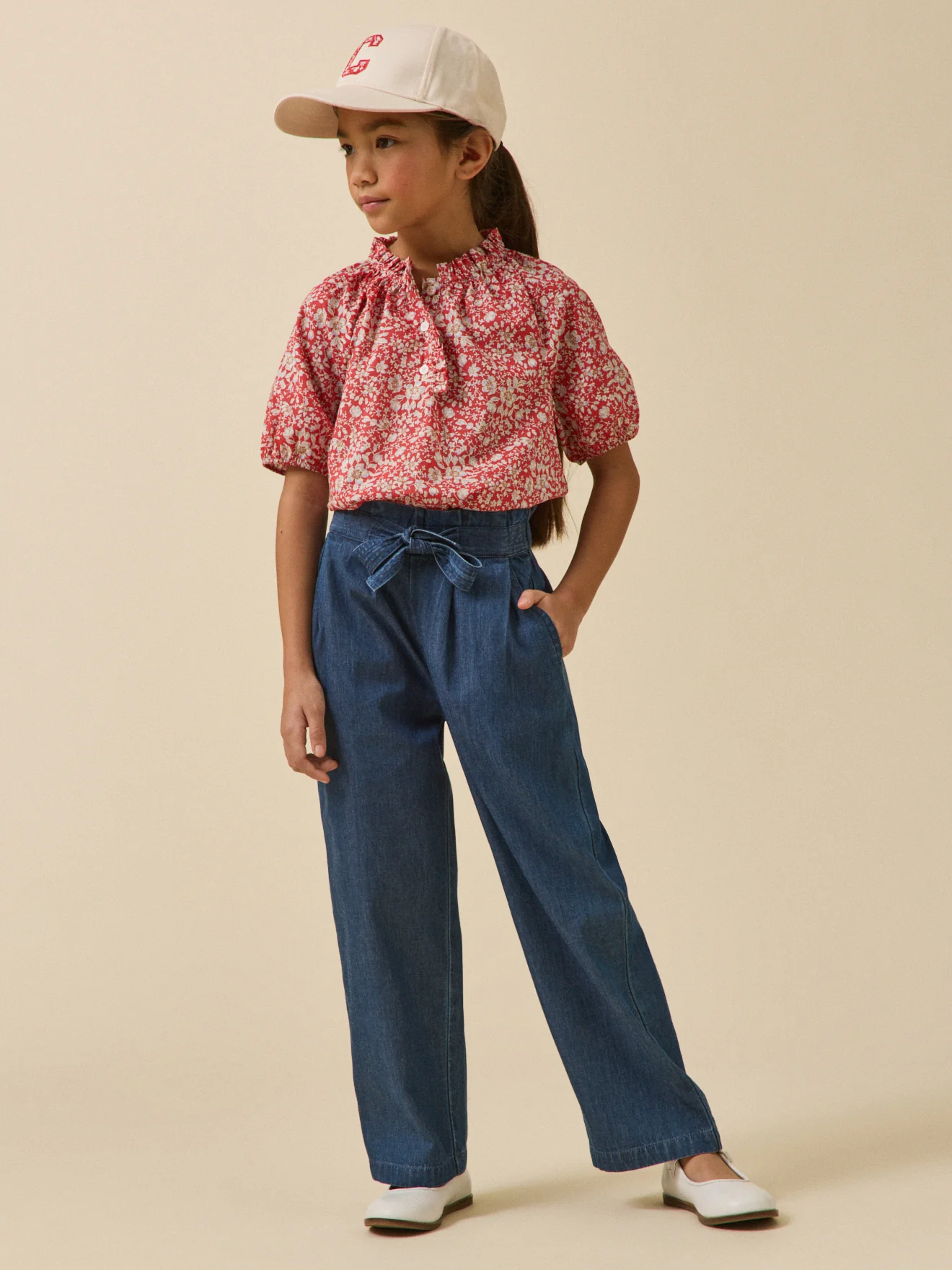Pantalon large Fille en denim light - Image 5