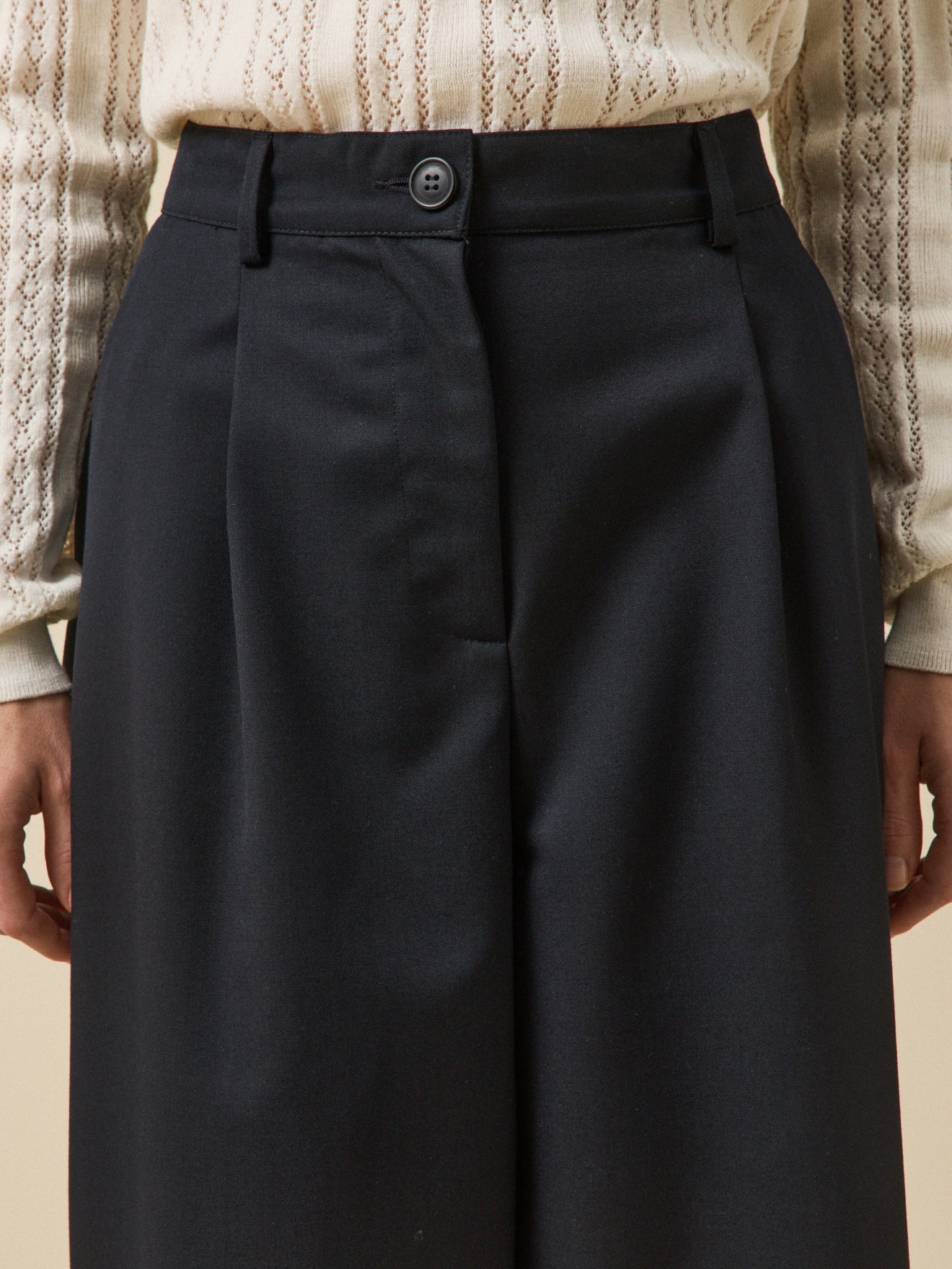 Pantalon large laine froide femme Agnès - Image 3