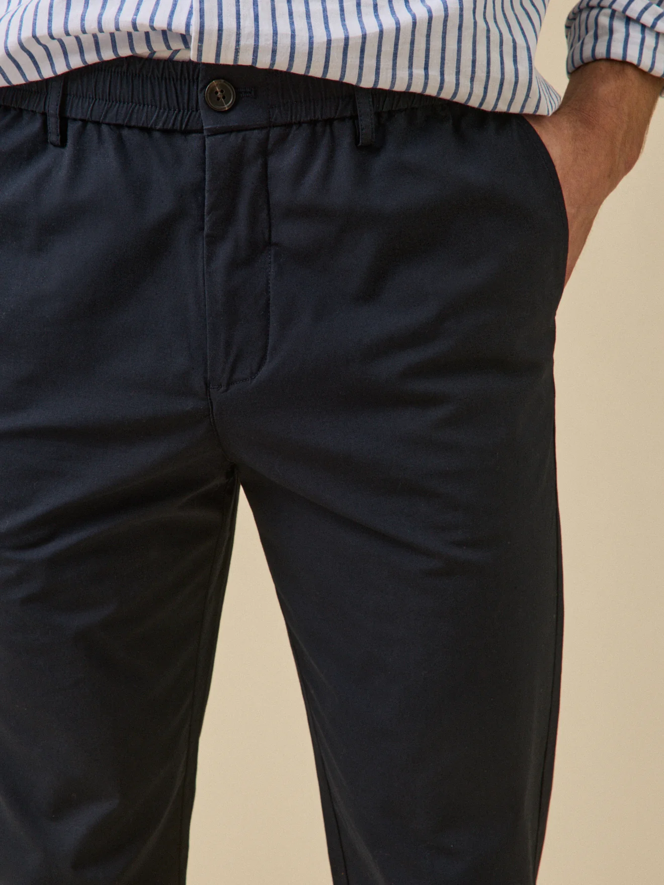 Pantalon taille élastiquée popeline craquante homme - Image 3