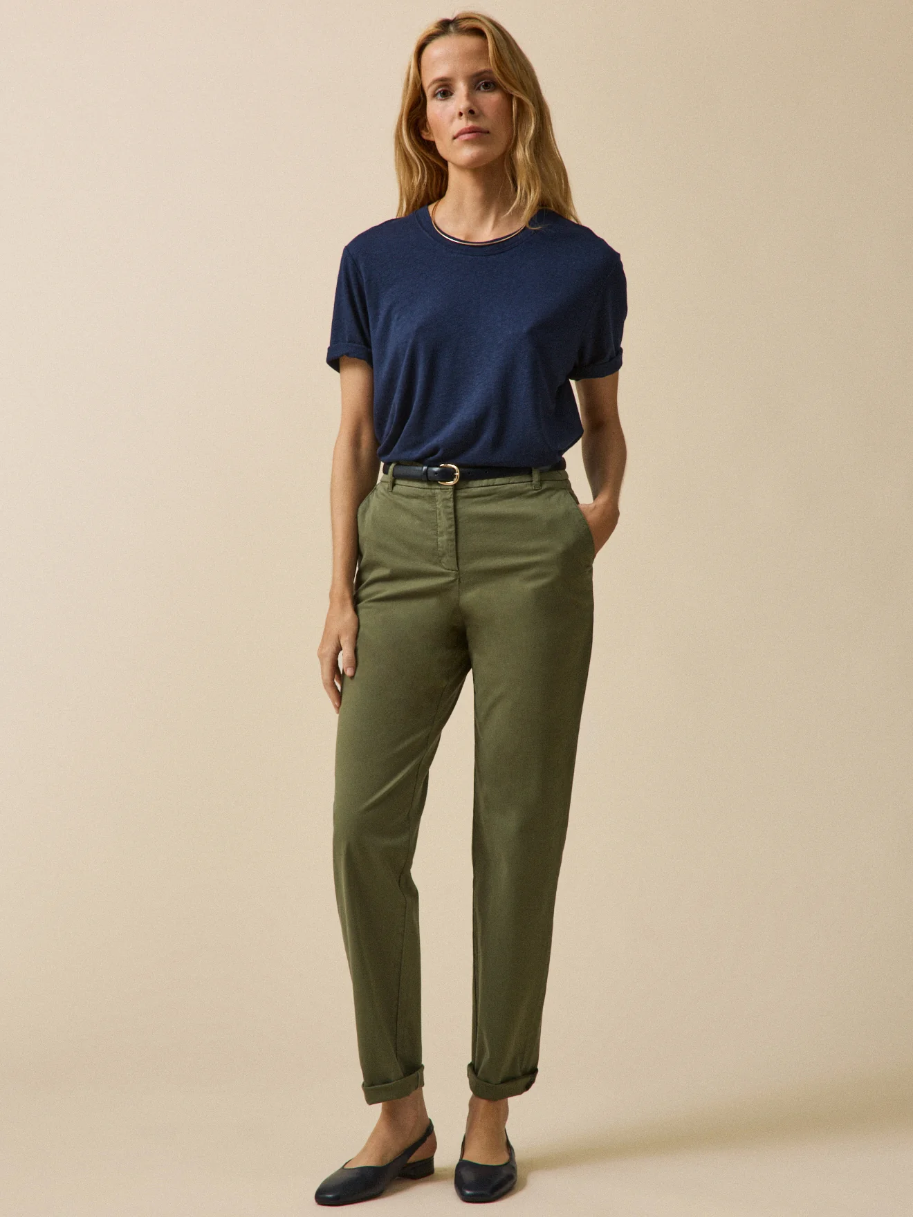 Pantalon chino femme coton biologique Noemie - Image 4