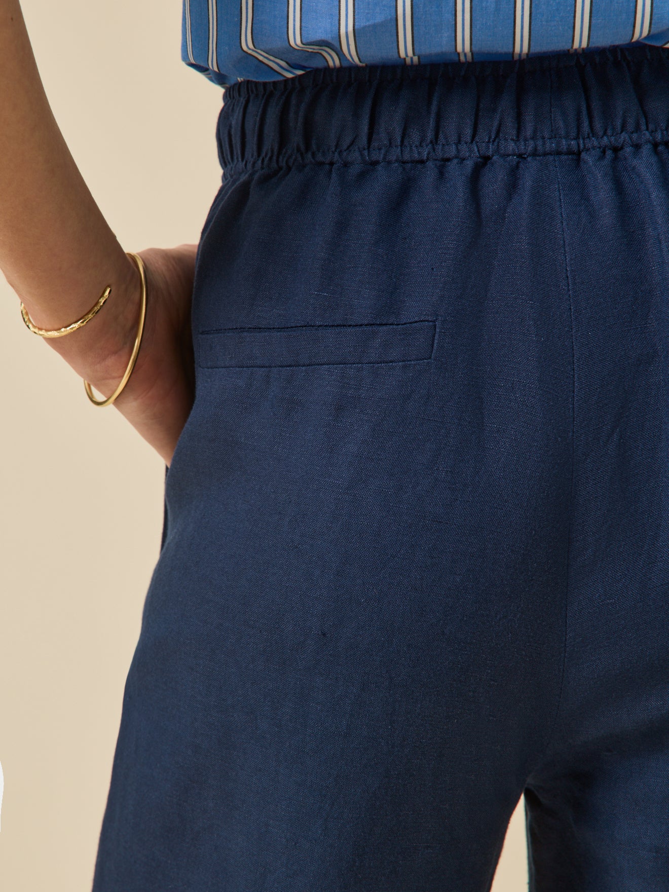 Pantalon droit lin et viscose femme Agathe - Image 4