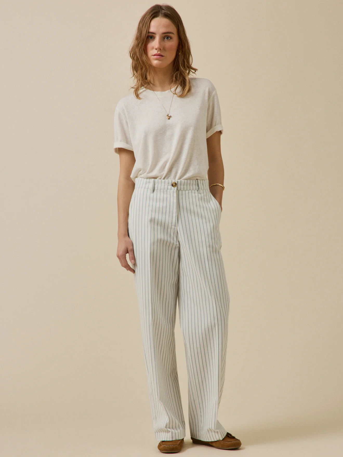 Pantalon large rayé femme Clara - Image 6