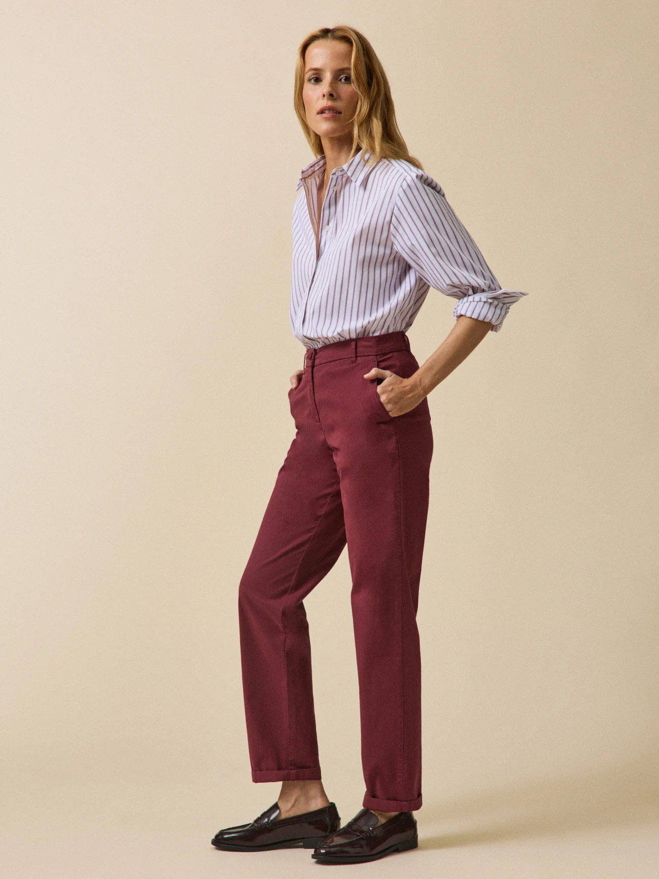 Pantalon chino femme coton biologique Noemie - Image 5
