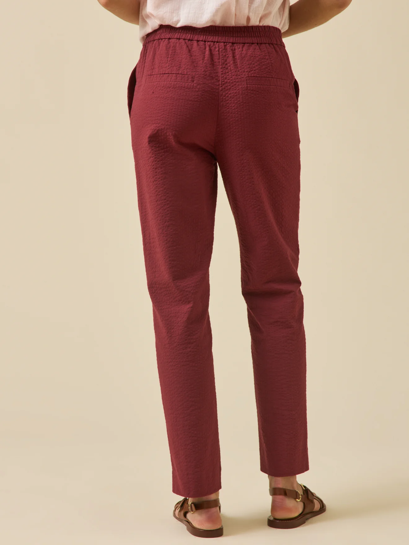 Pantalon cigarette seersucker femme Julie - Image 2