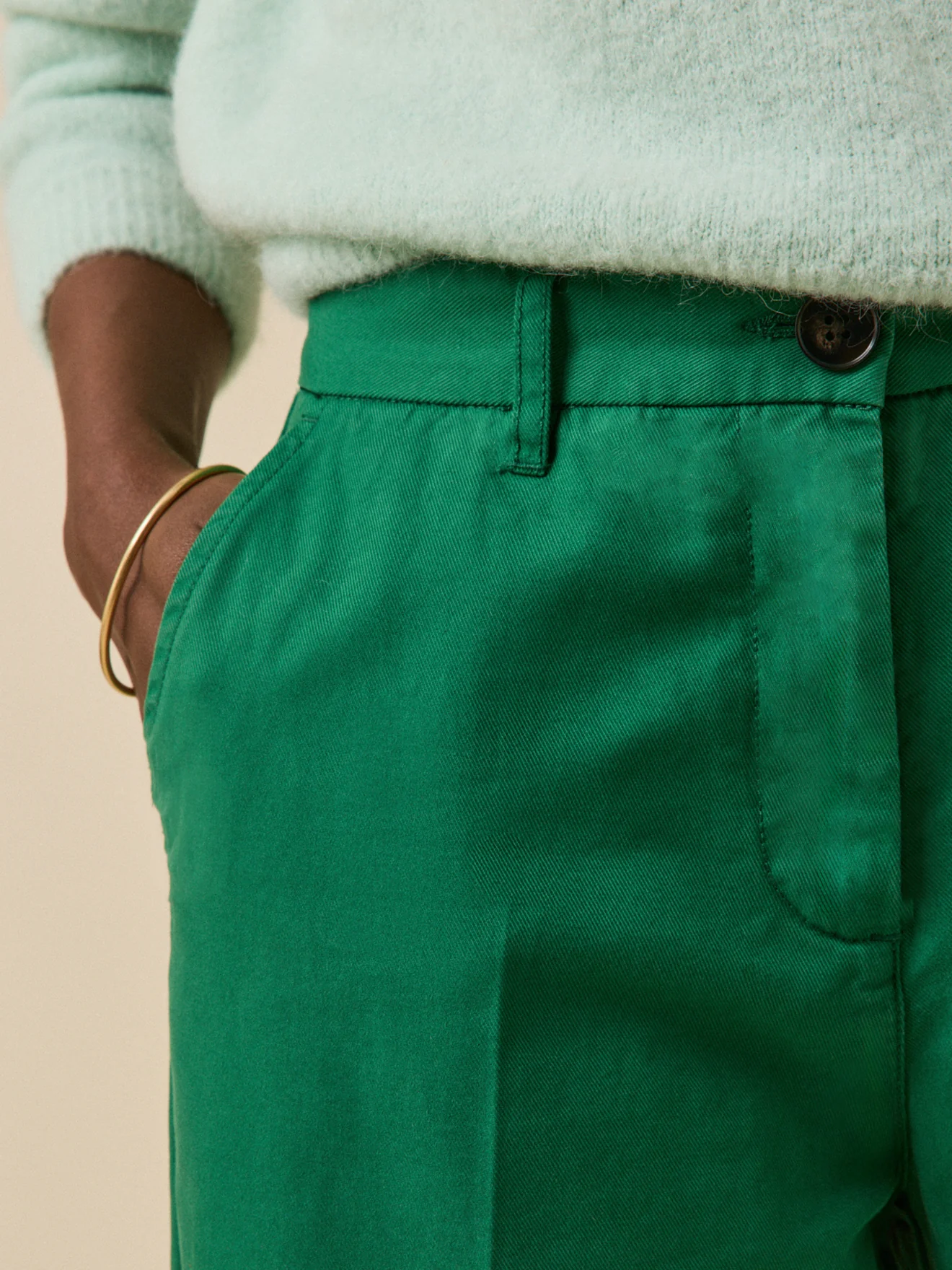 Pantalon large gabardine femme Clara - Image 3