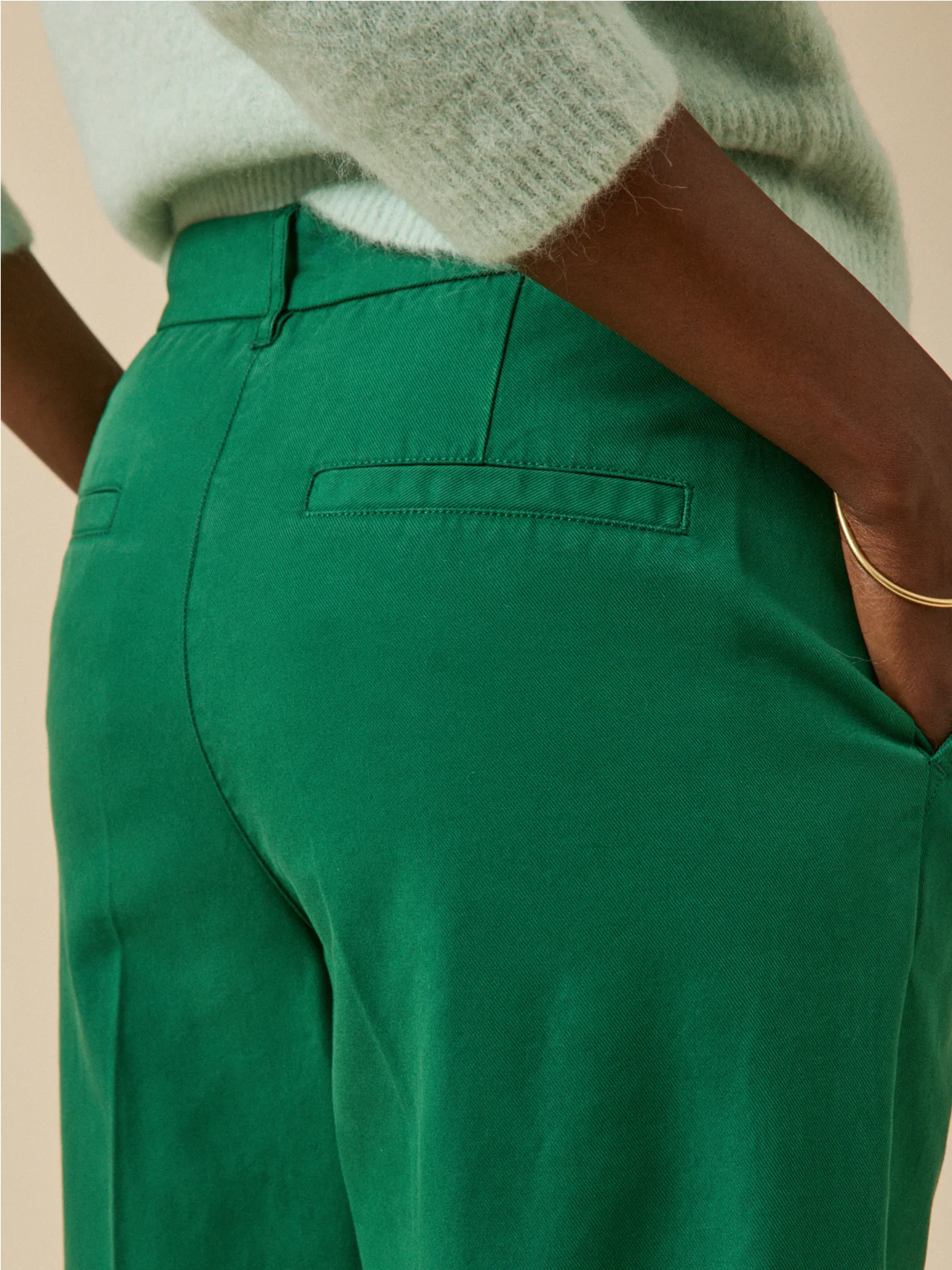 Pantalon large gabardine femme Clara - Image 4