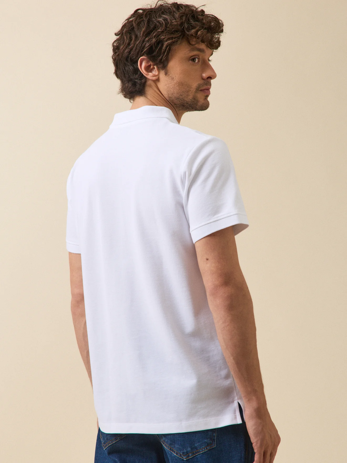 Polo uni maille piquée homme coton biologique - Image 3