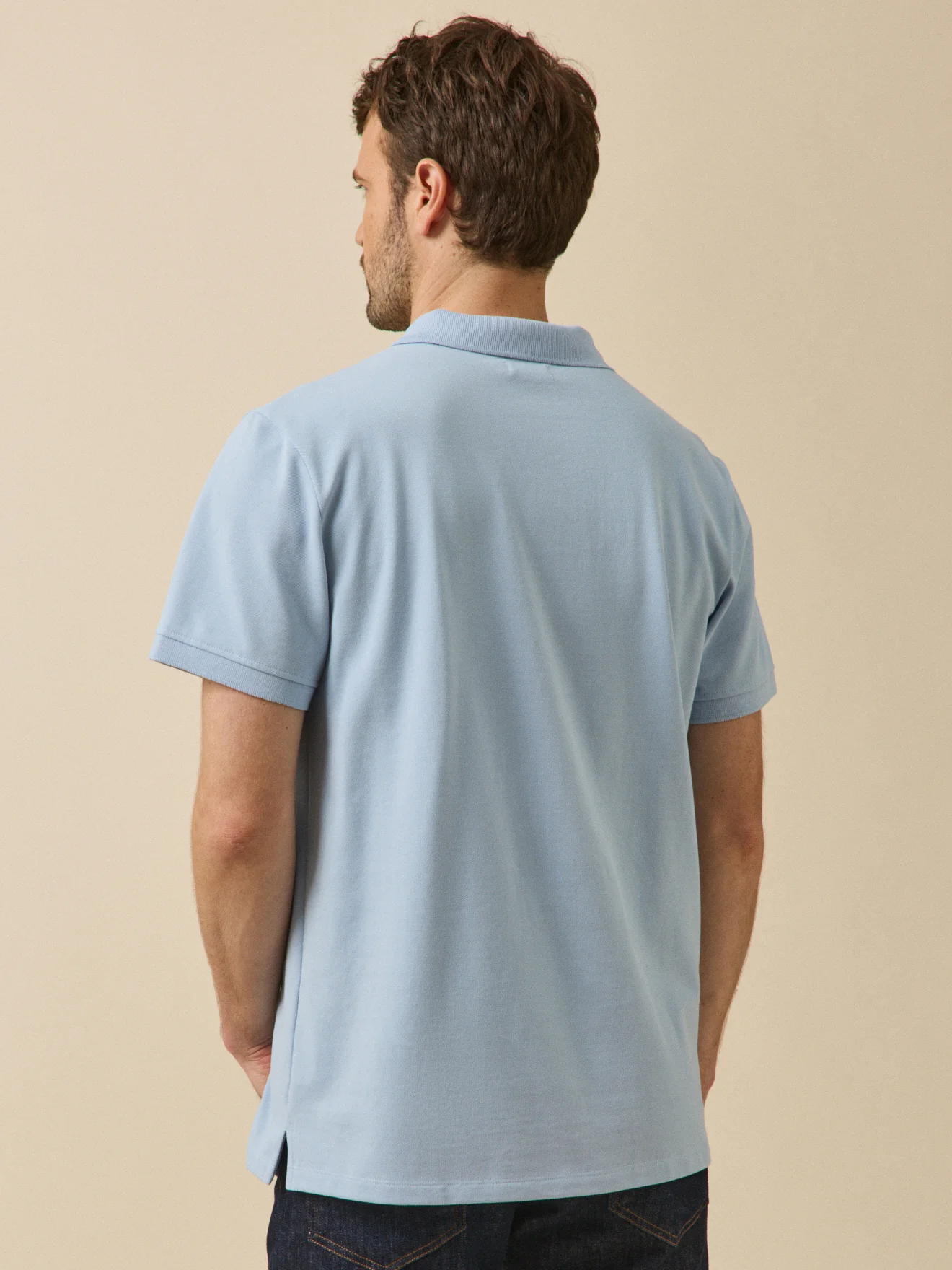 Polo uni maille piquée homme coton biologique - Image 2
