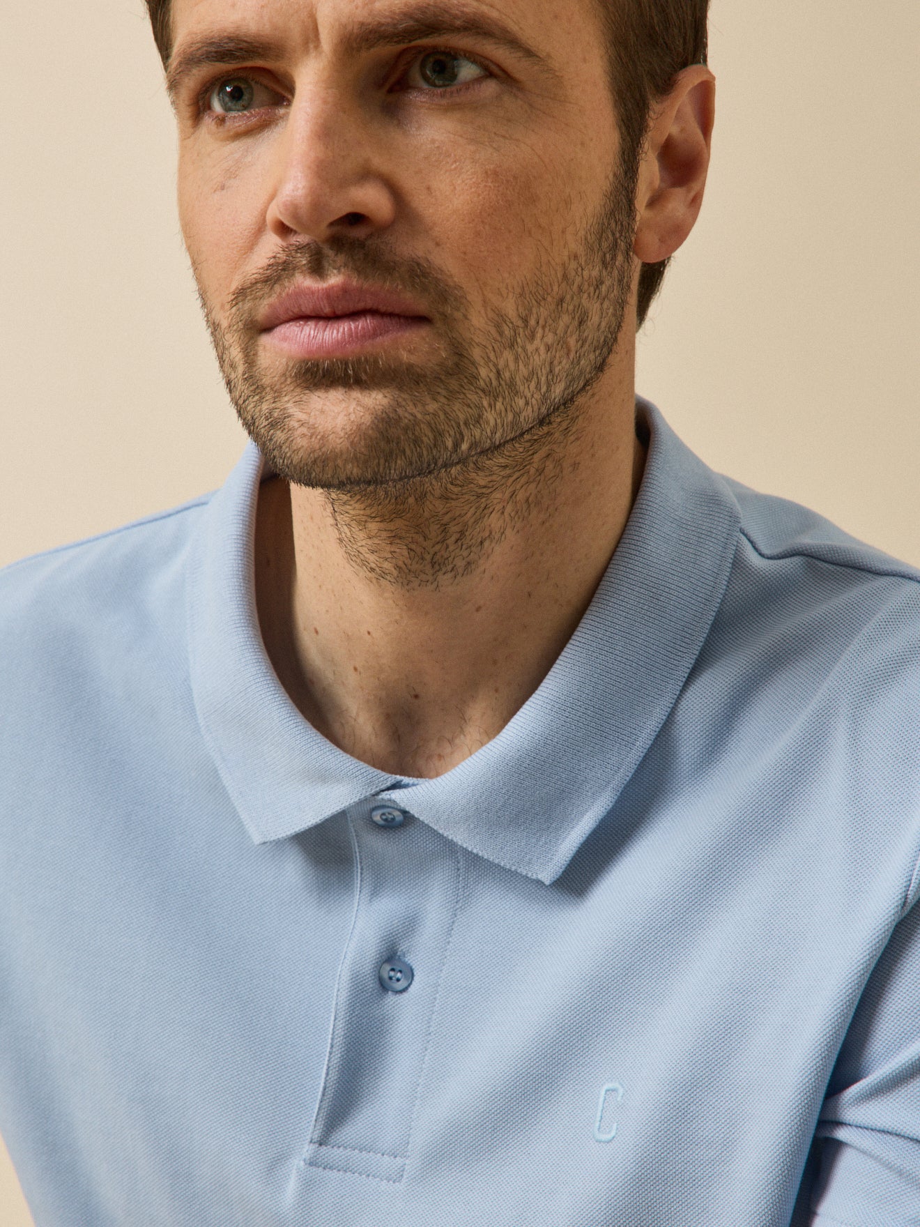 Polo uni maille piquée homme coton biologique - Image 3