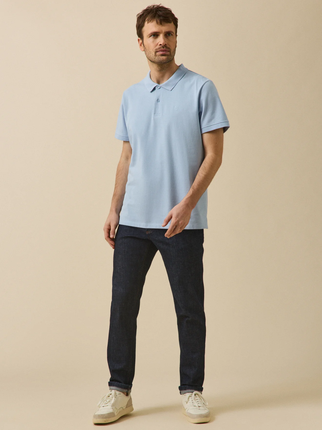 Polo uni maille piquée homme coton biologique - Image 4