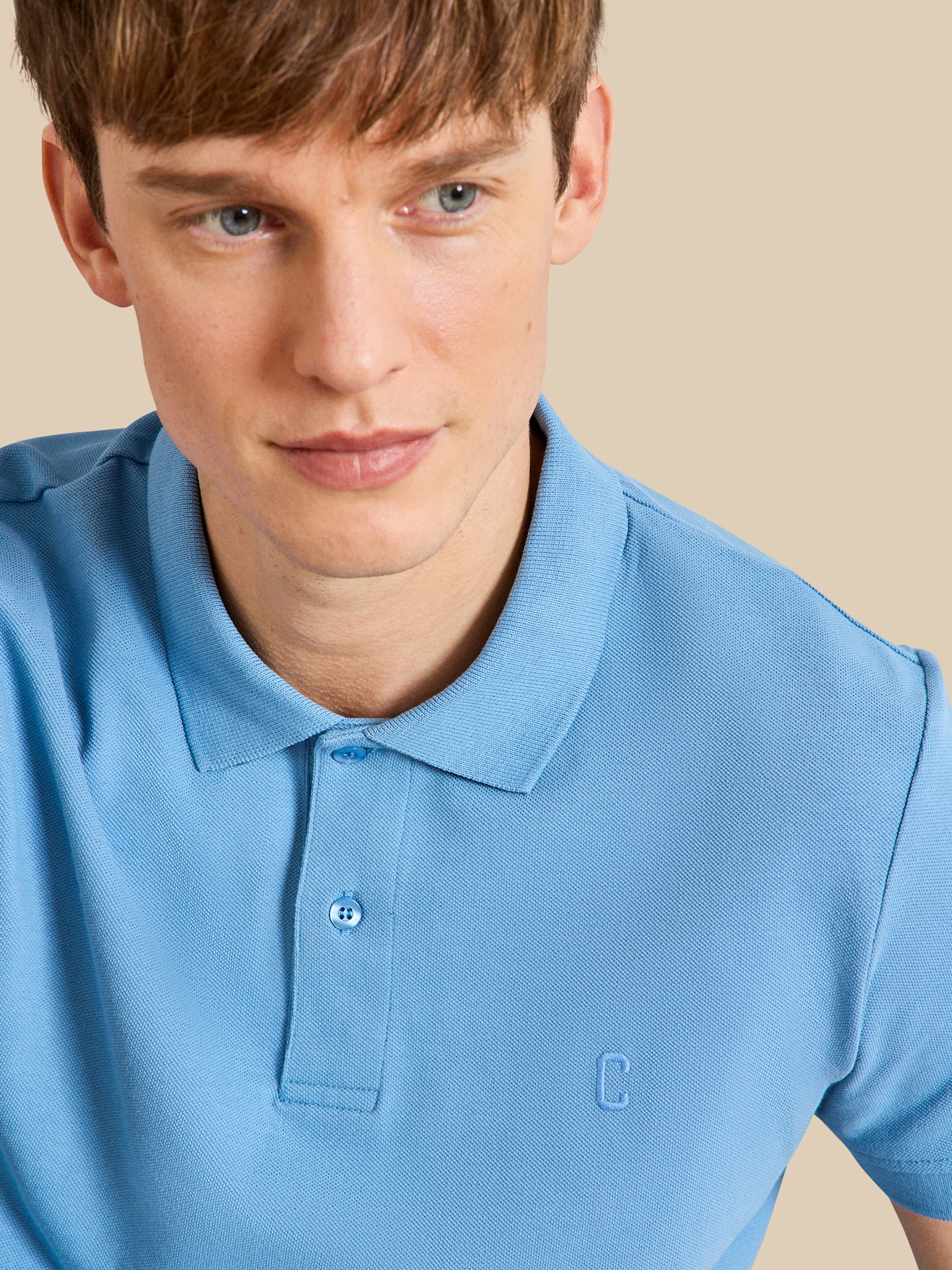 Polo uni maille piquée homme coton biologique - Image 3