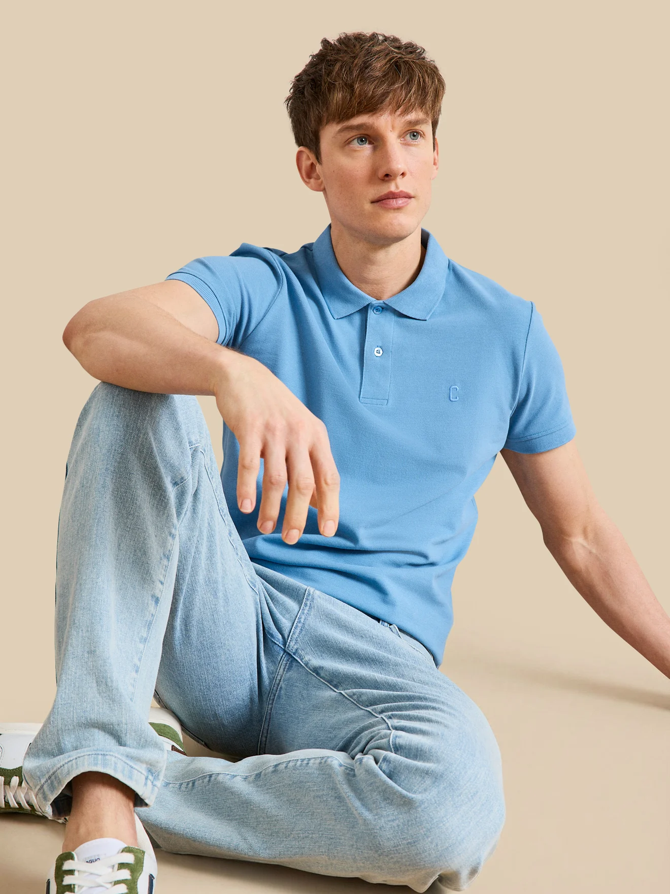 Polo uni maille piquée homme coton biologique - Image 4