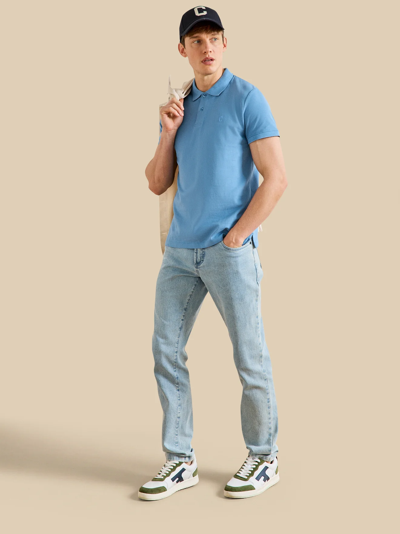 Polo uni maille piquée homme coton biologique - Image 5