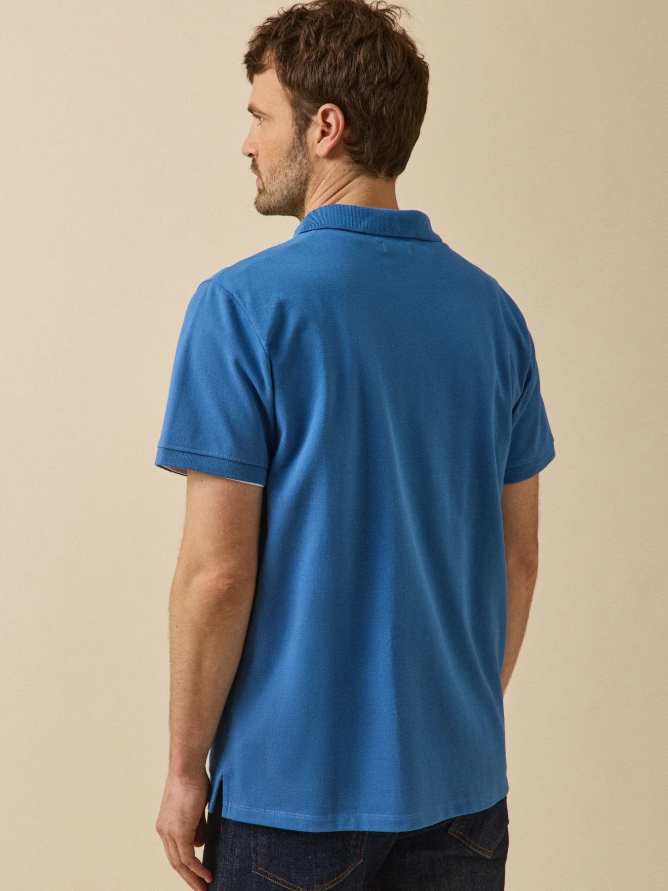 Polo uni maille piquée homme coton biologique - Image 2