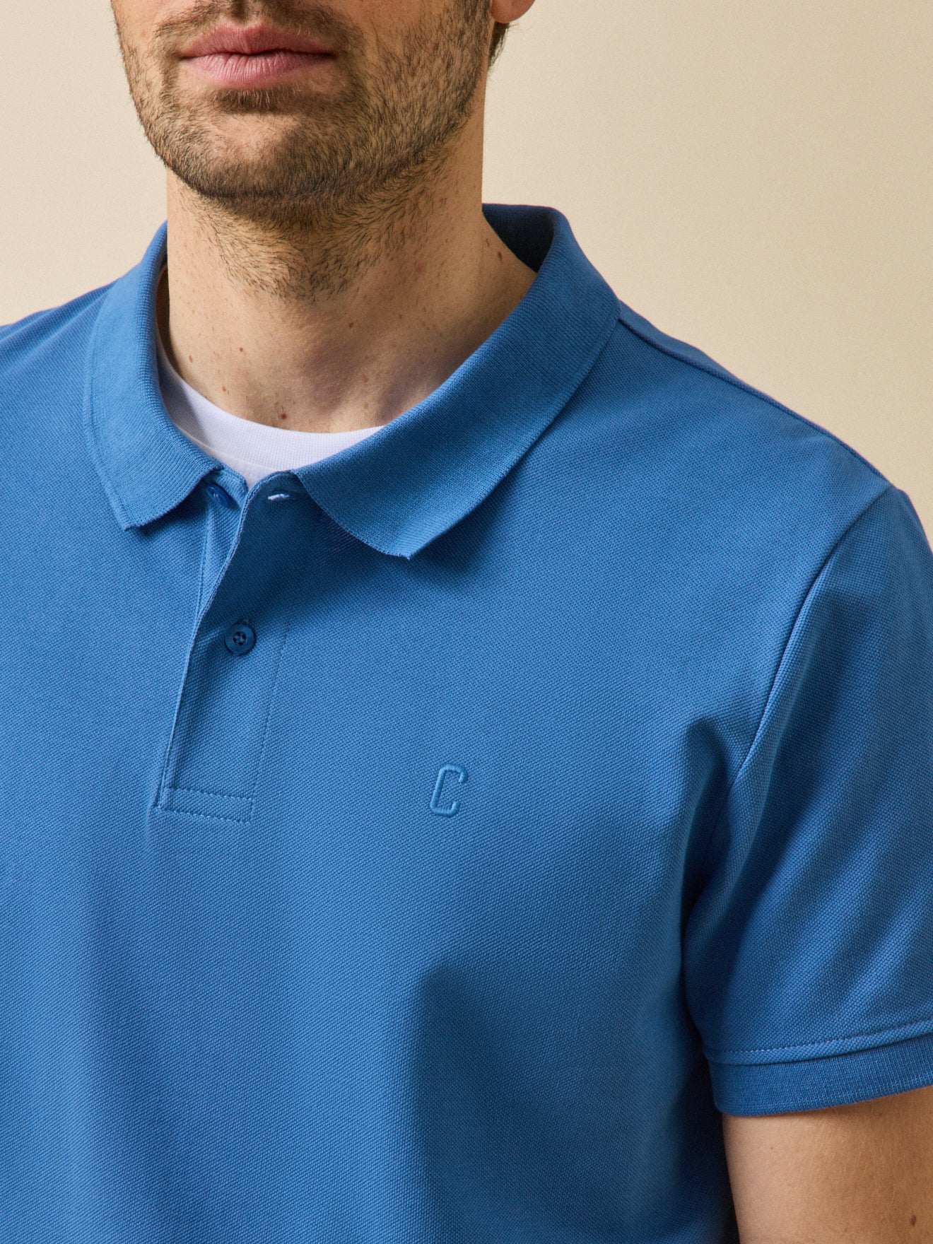 Polo uni maille piquée homme coton biologique - Image 3