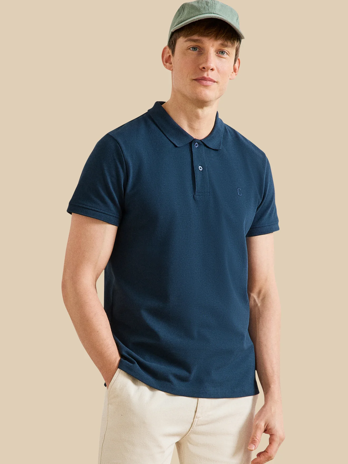 Polo uni maille piquée homme coton biologique - Image 5
