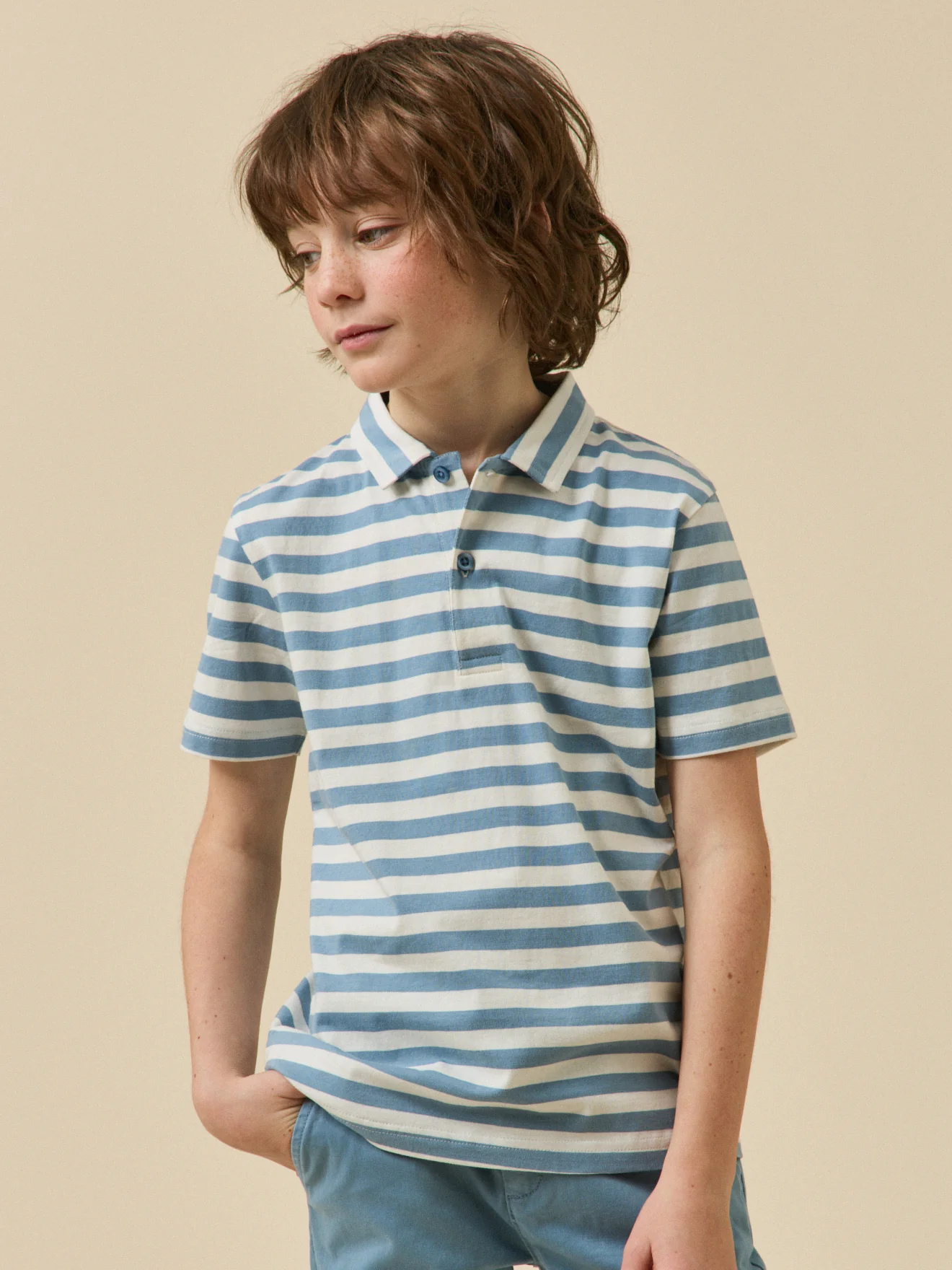 Polo rayé Garçon - Coton biologique