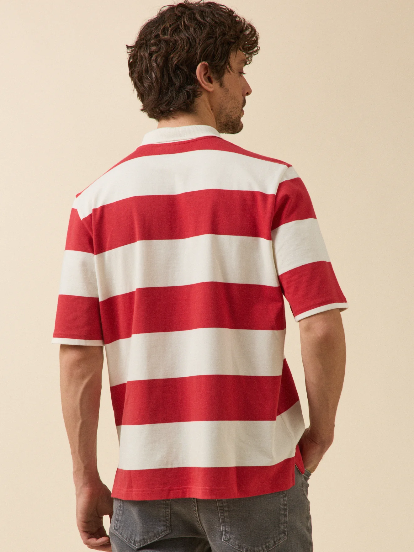 Polo rayé homme coton biologique - Image 3
