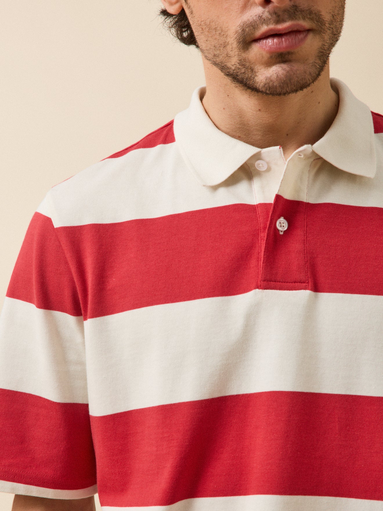 Polo rayé homme coton biologique - Image 4