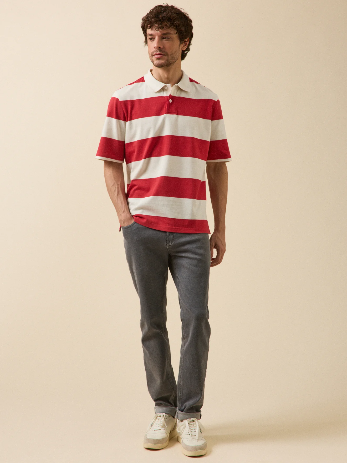 Polo rayé homme coton biologique - Image 6