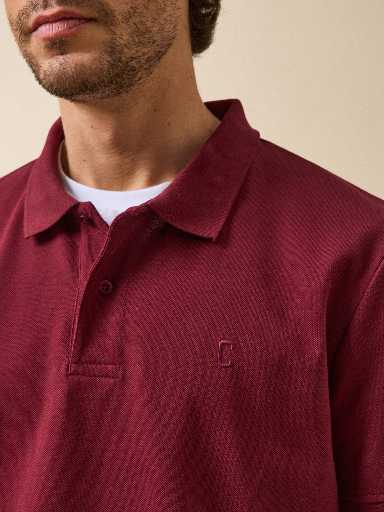 Polo uni maille piquée homme coton biologique - Image 3