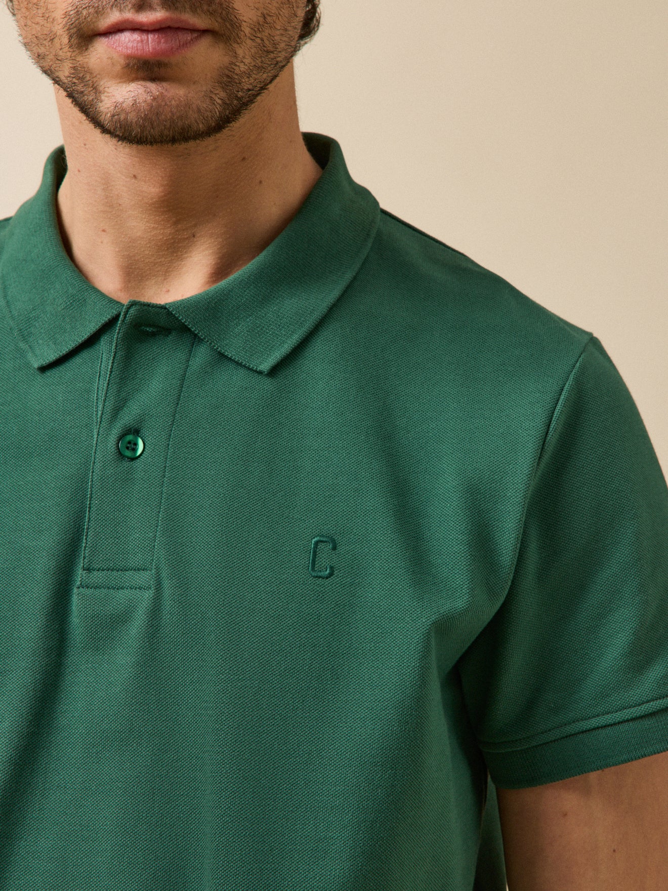 Polo uni maille piquée homme coton biologique - Image 3