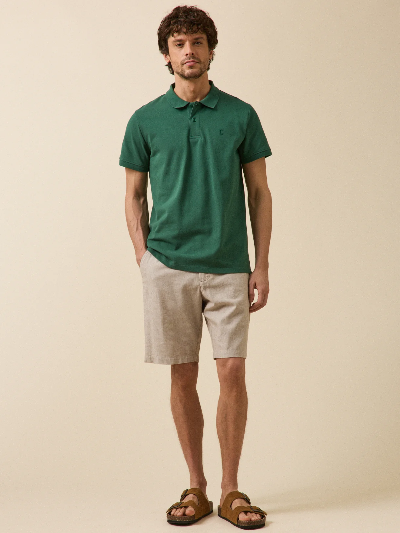 Polo uni maille piquée homme coton biologique - Image 4
