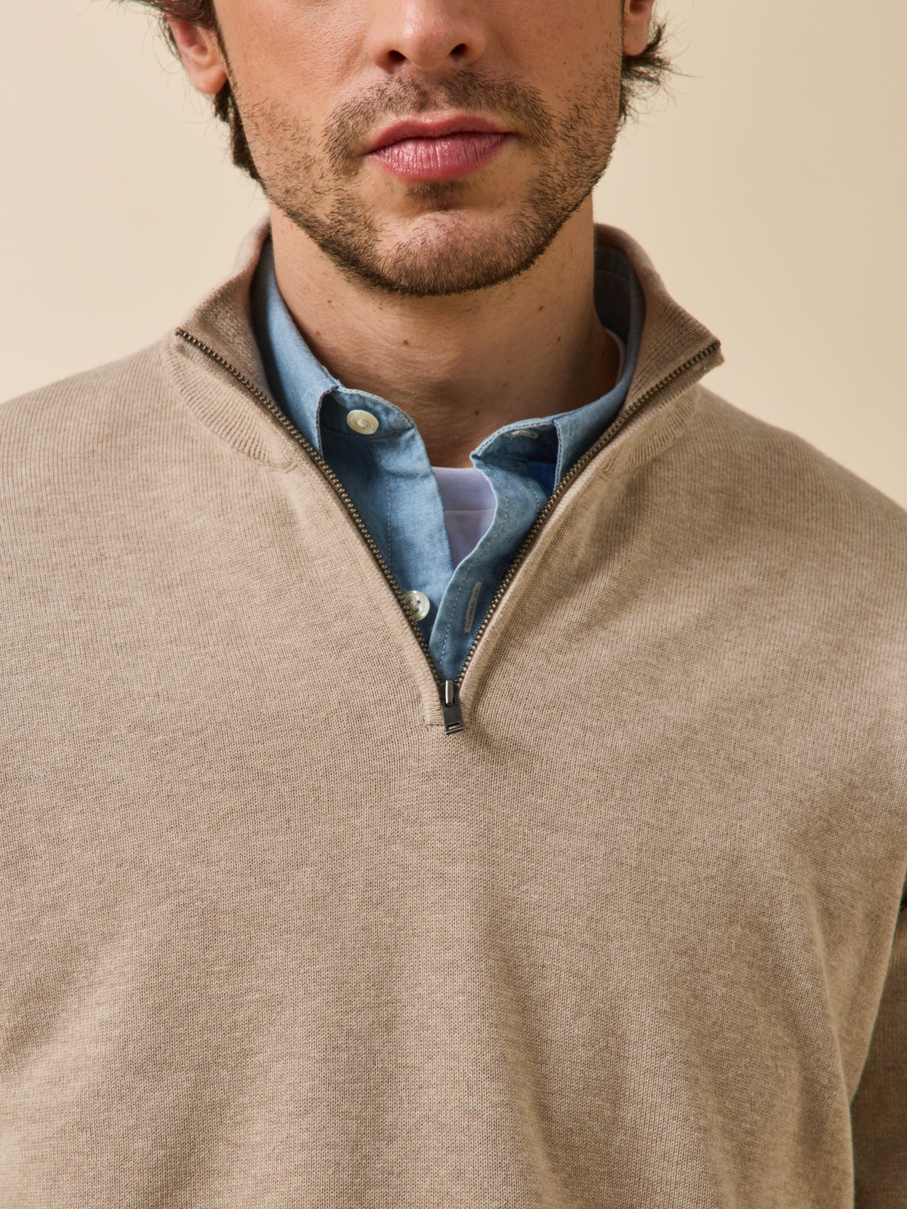 Pull col montant homme coton biologique et cachemire - Image 4