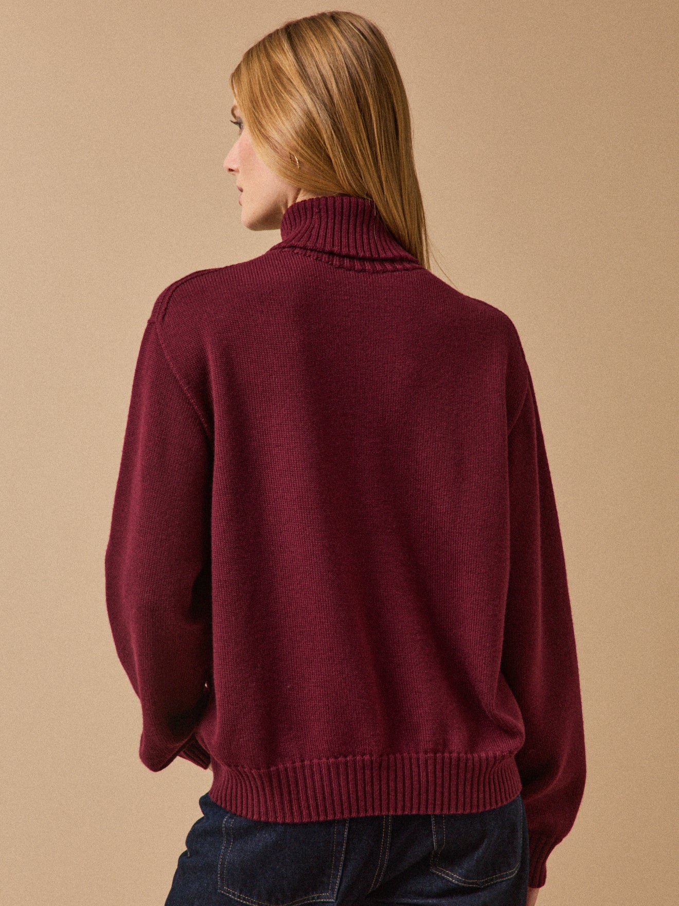 Pull col roulé femme laine mérinos - Cyrillus X les 3 Tricoteurs - Image 2