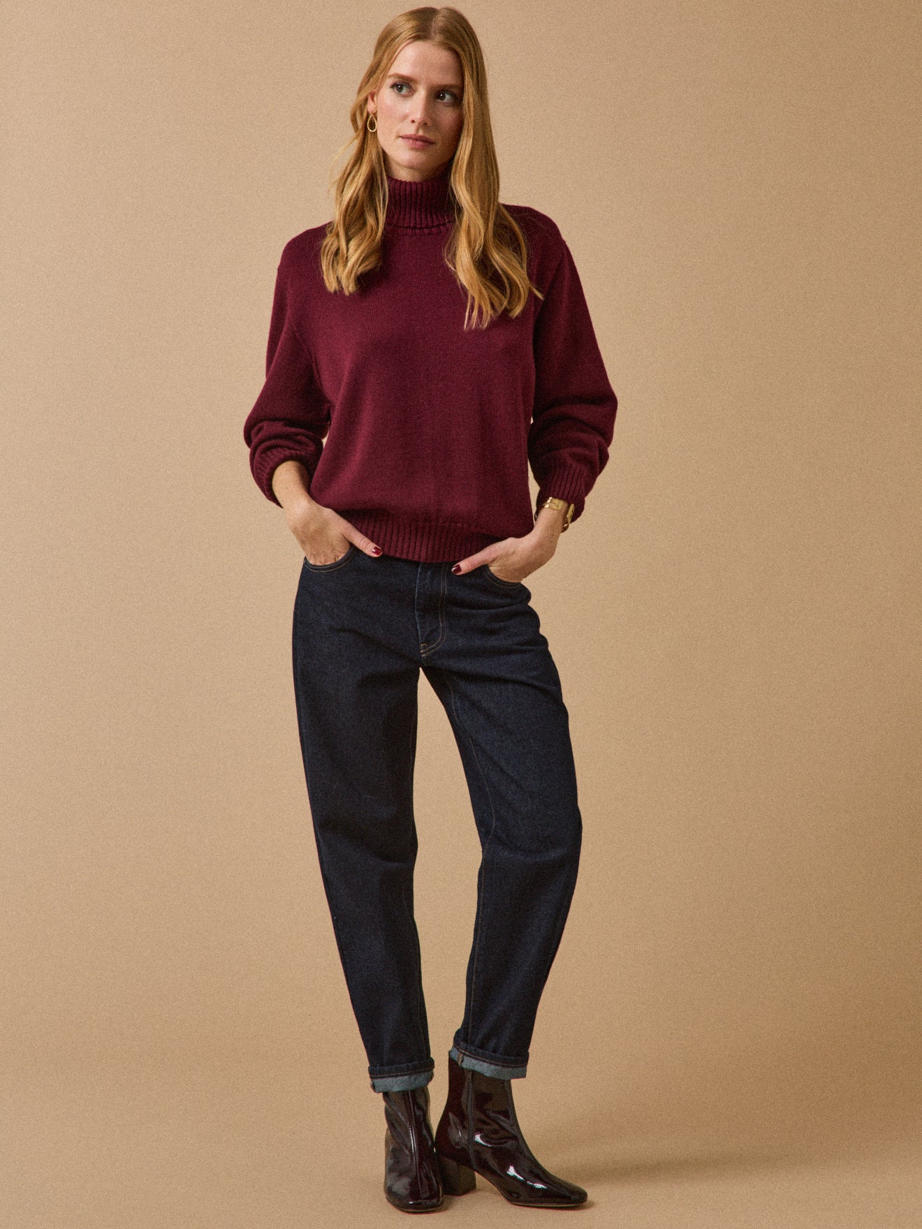 Pull col roulé femme laine mérinos - Cyrillus X les 3 Tricoteurs - Image 4