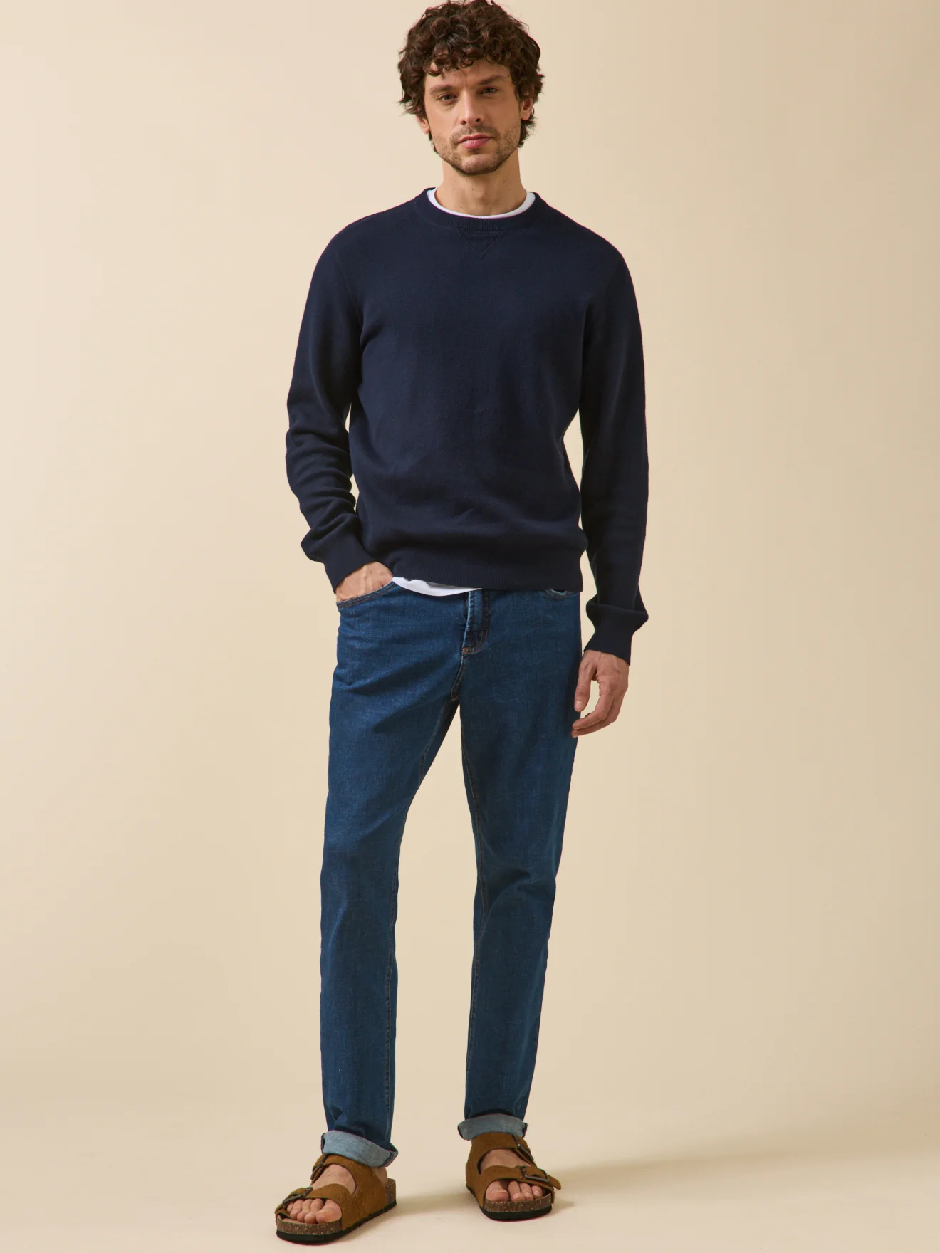 Pull effet sweat homme coton cachemire - Image 5