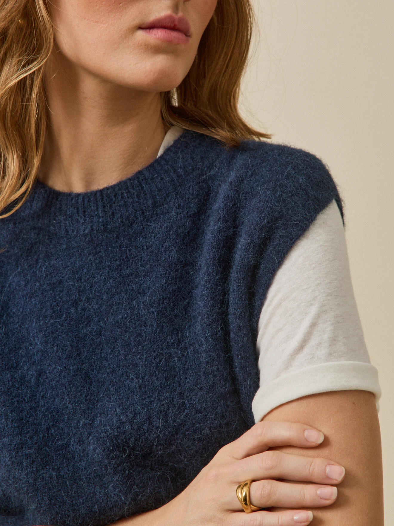 Pull sans manches femme mélange alpaga - Image 3