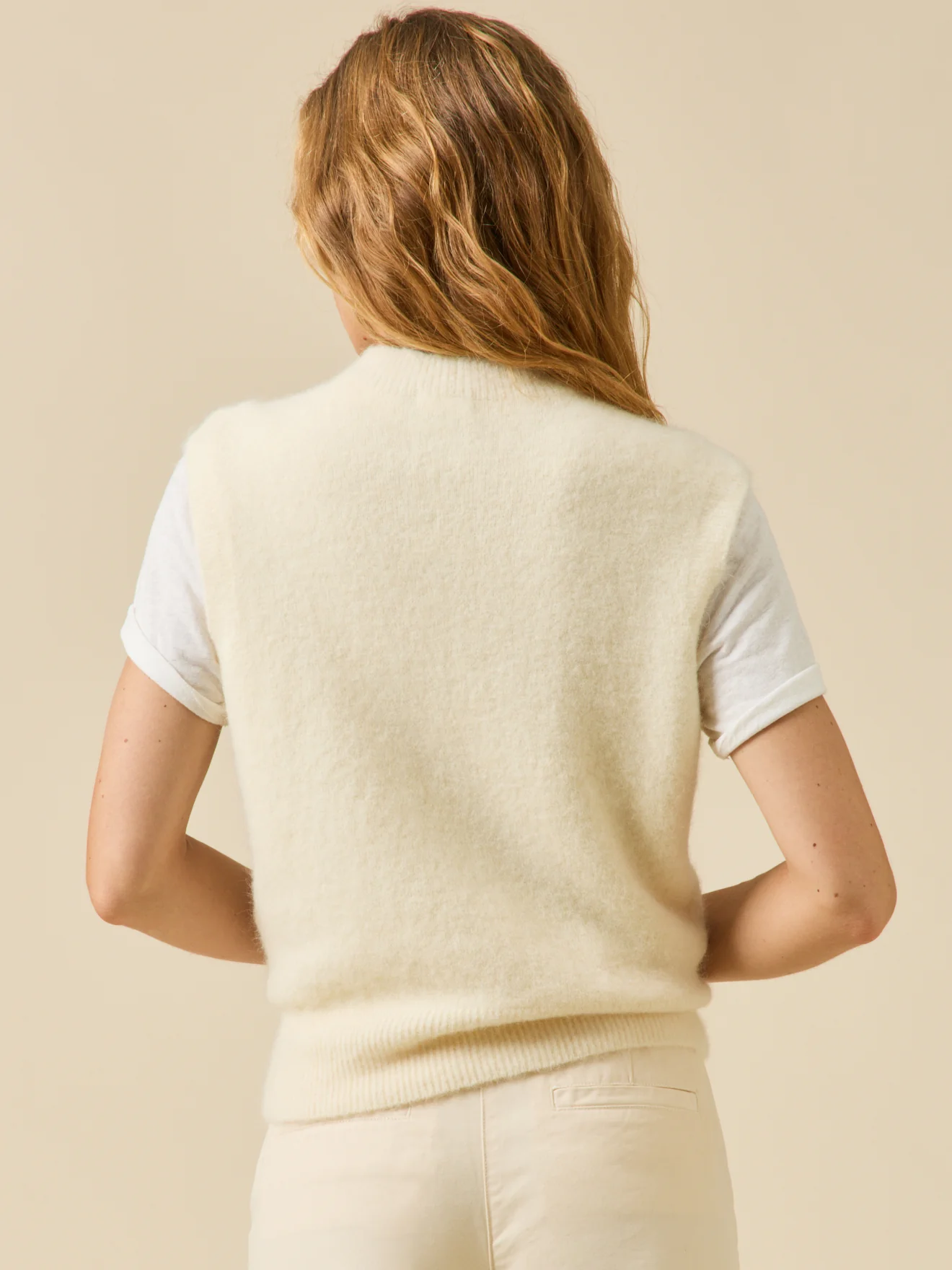 Pull sans manches femme mélange alpaga - Image 2