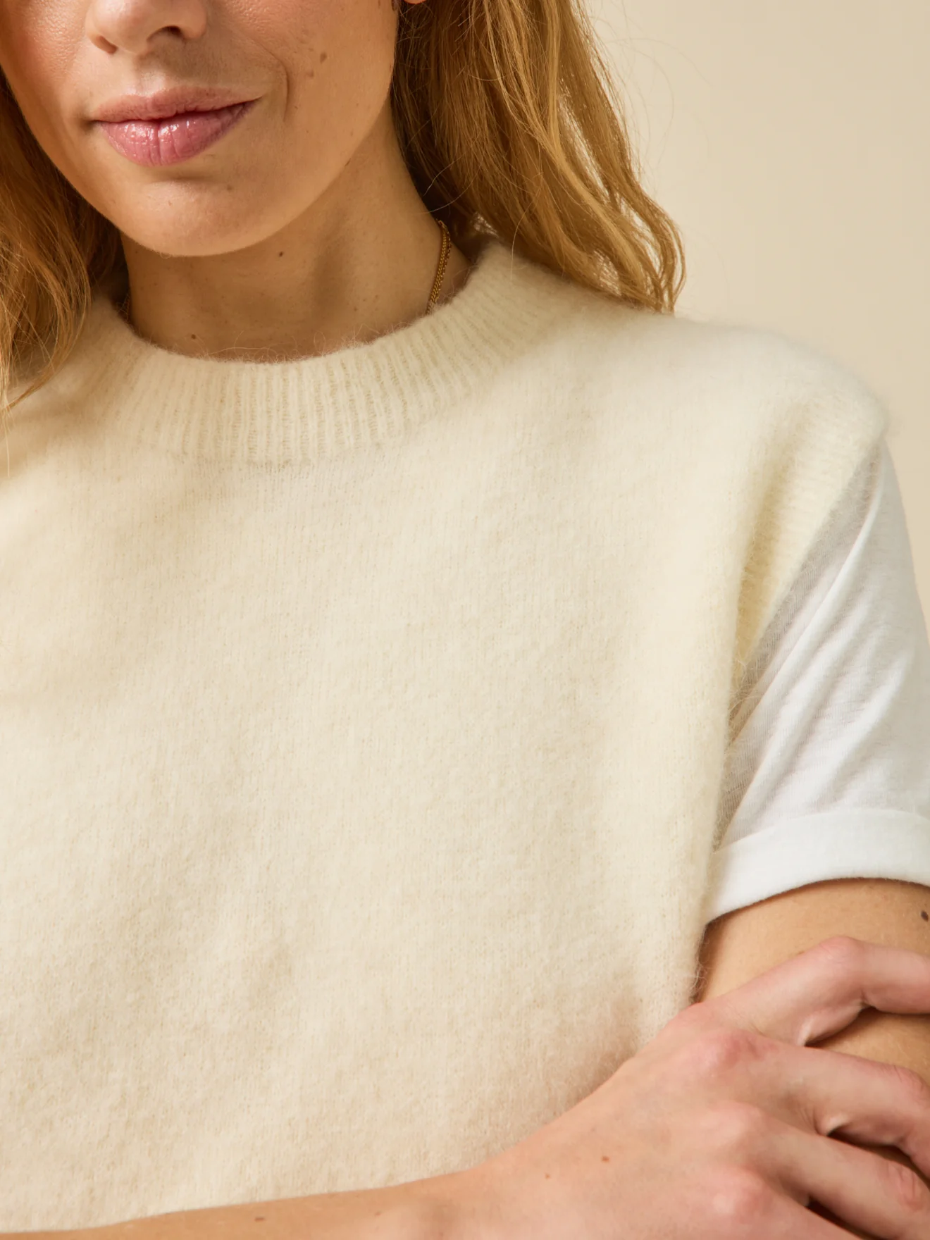 Pull sans manches femme mélange alpaga - Image 3