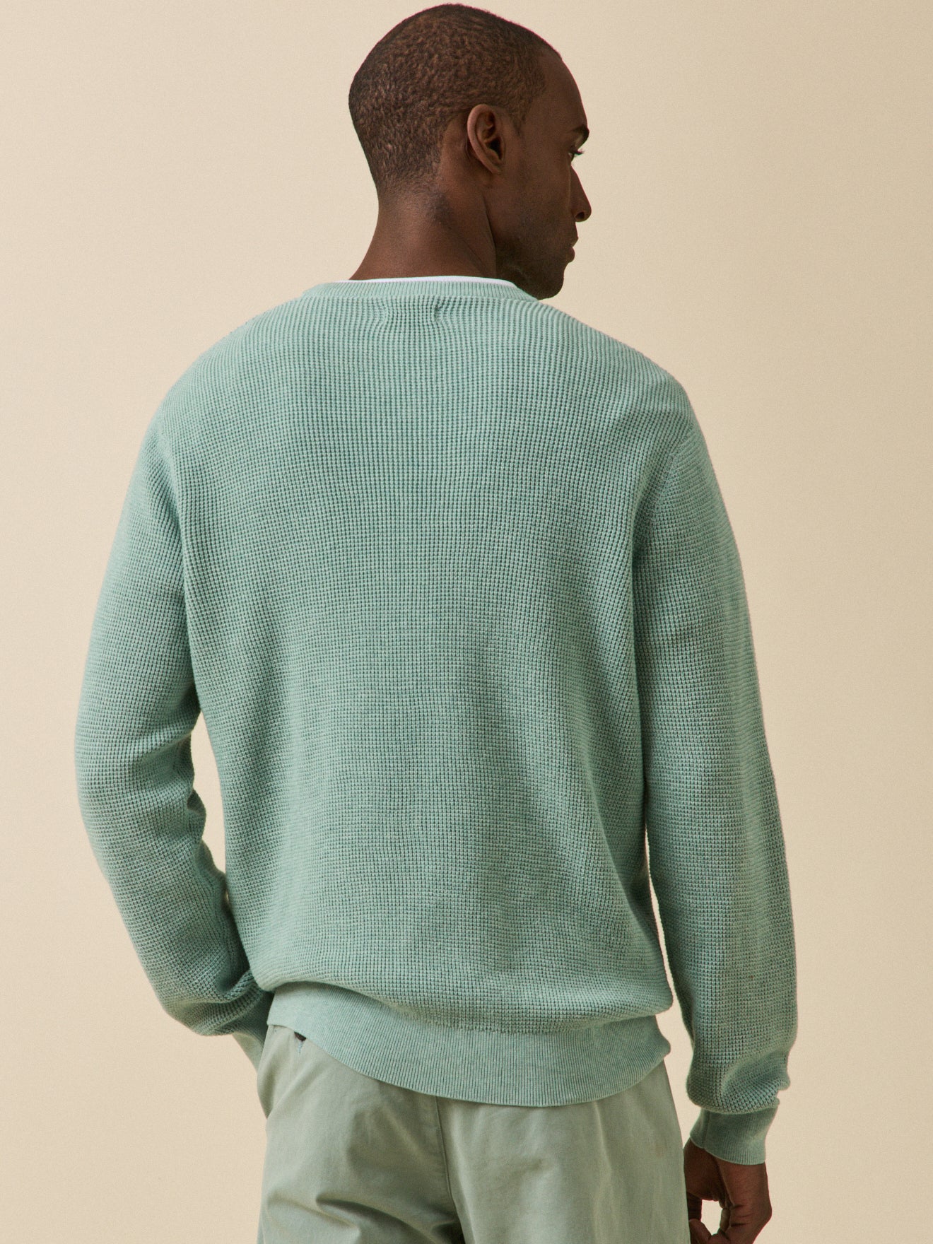 Pull  maille gaufrée homme - Image 3