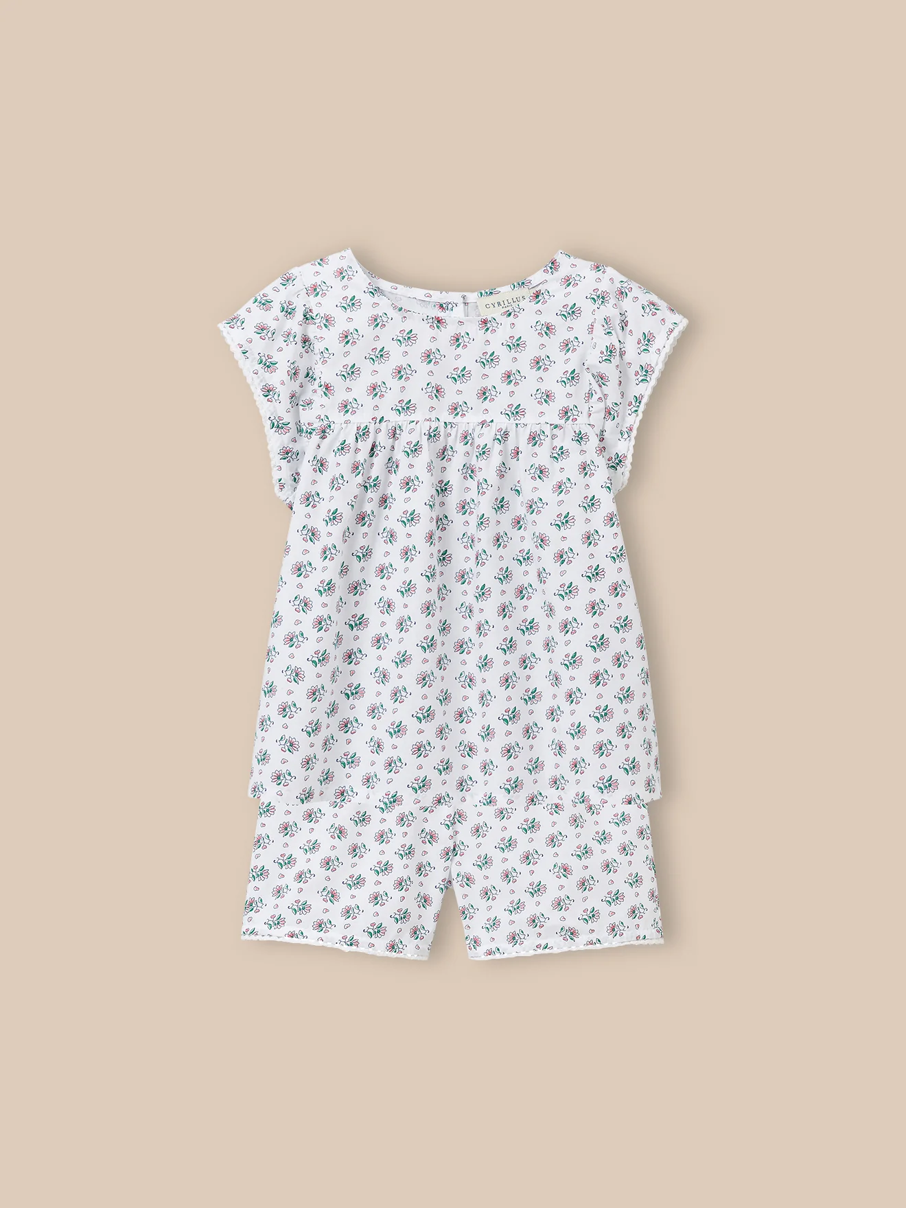 Pyjashort fleuri Fille