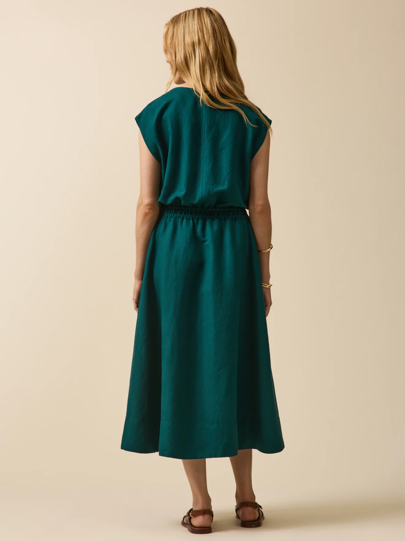 Robe sans manches lin et viscose femme - Image 2