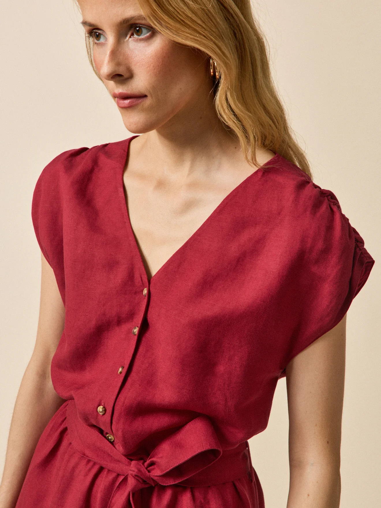 Robe sans manches lin et viscose femme - Image 3