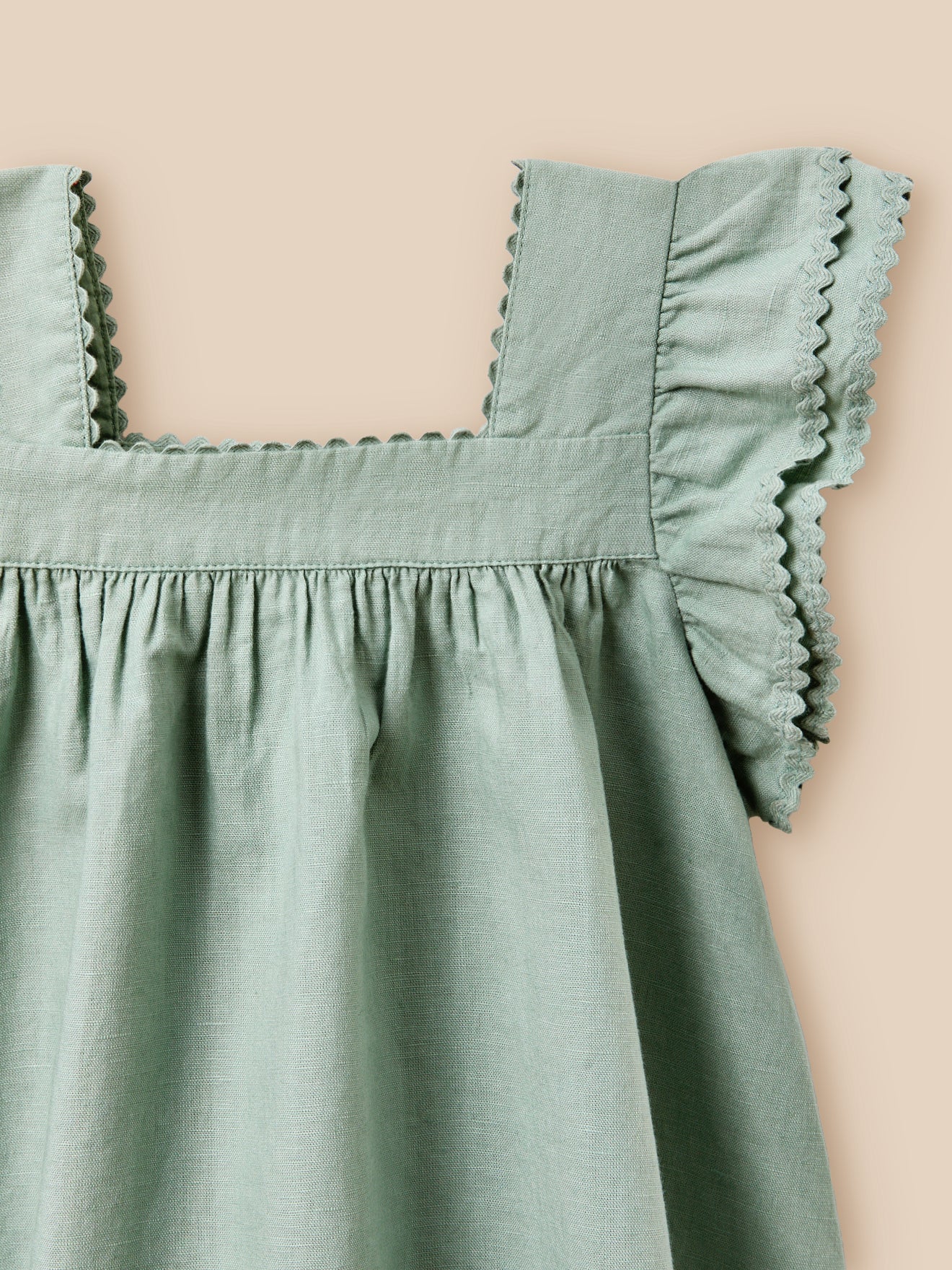 Robe Clémence Fille lin et coton - Collection Fêtes et Mariages - Image 8
