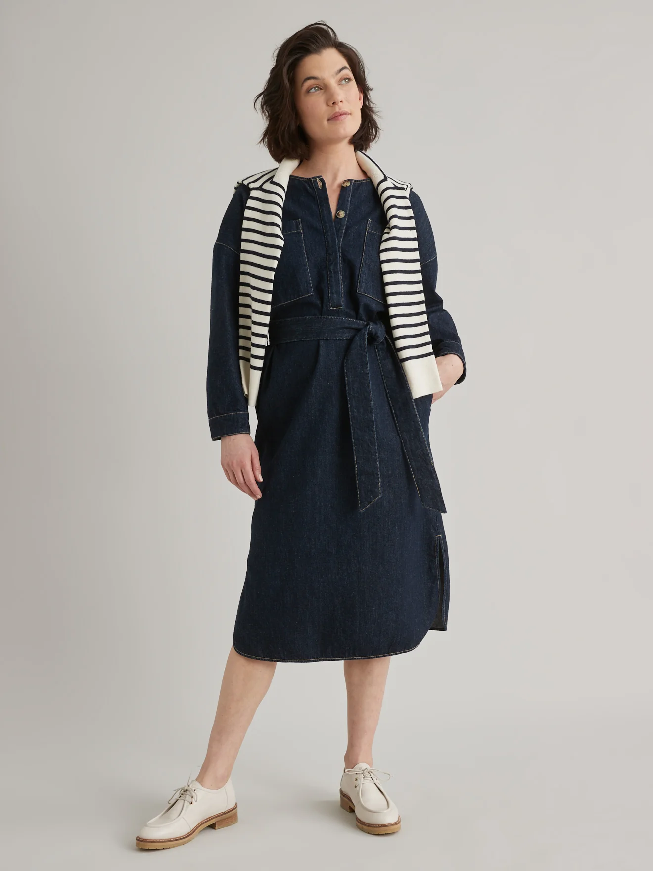 Robe-housse femme en coton et chanvre - Image 4