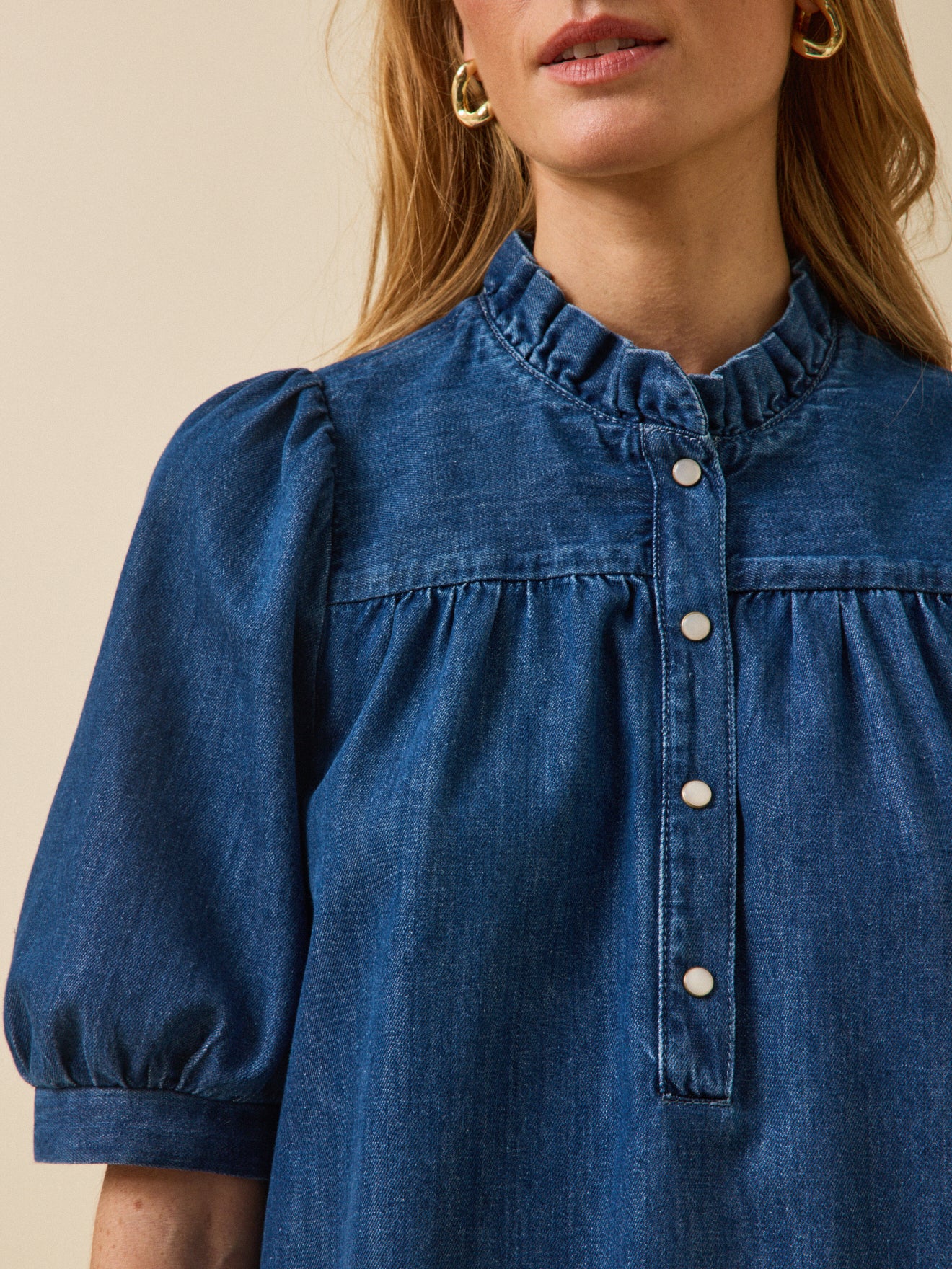 Robe courte jean femme coton biologique - Image 3