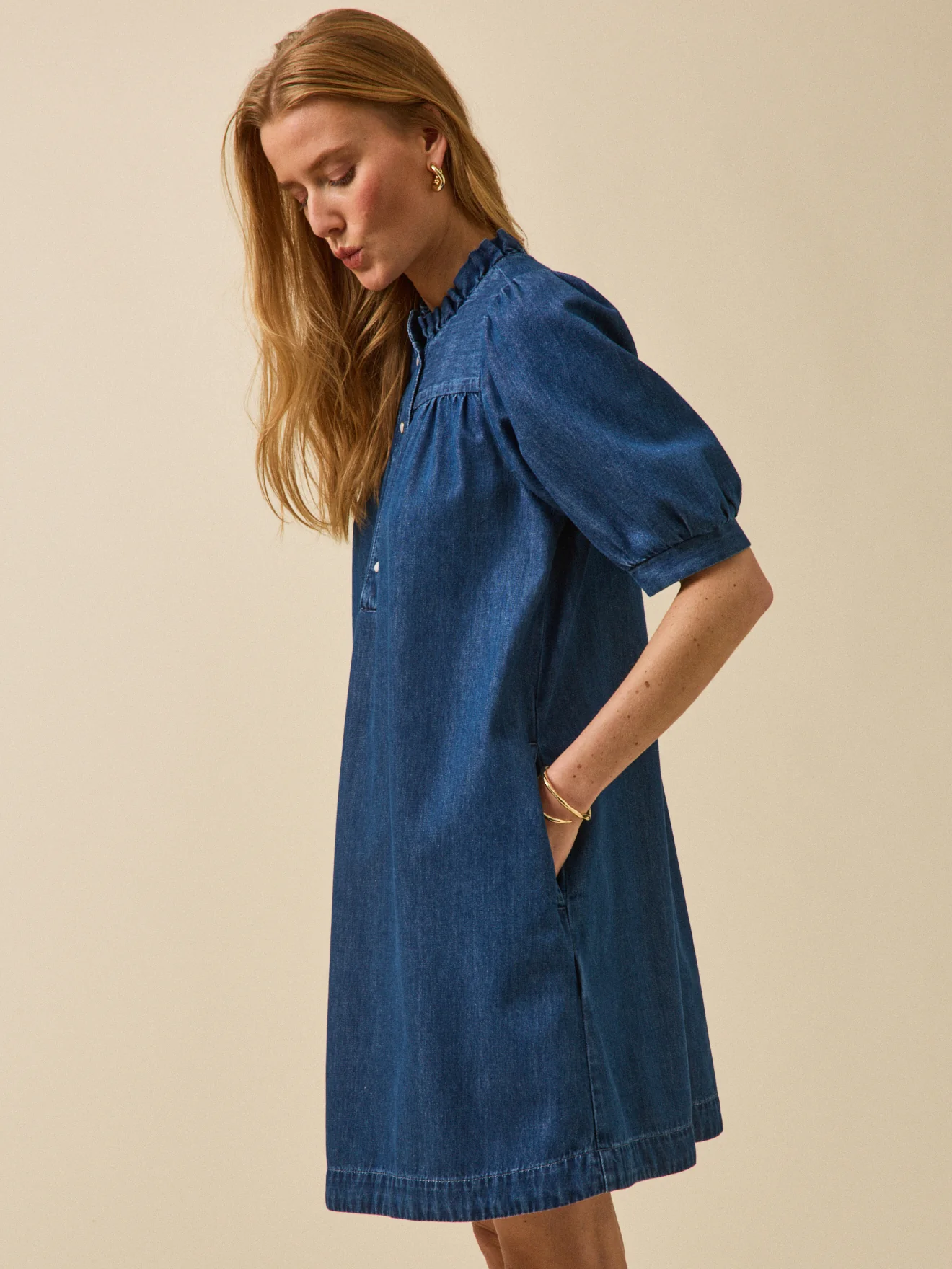 Robe courte jean femme coton biologique - Image 4