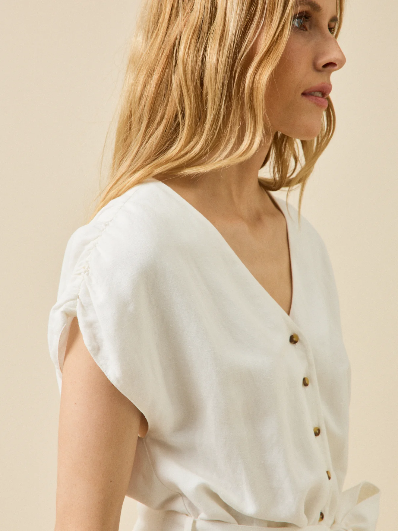 Robe sans manches lin et viscose femme - Image 3