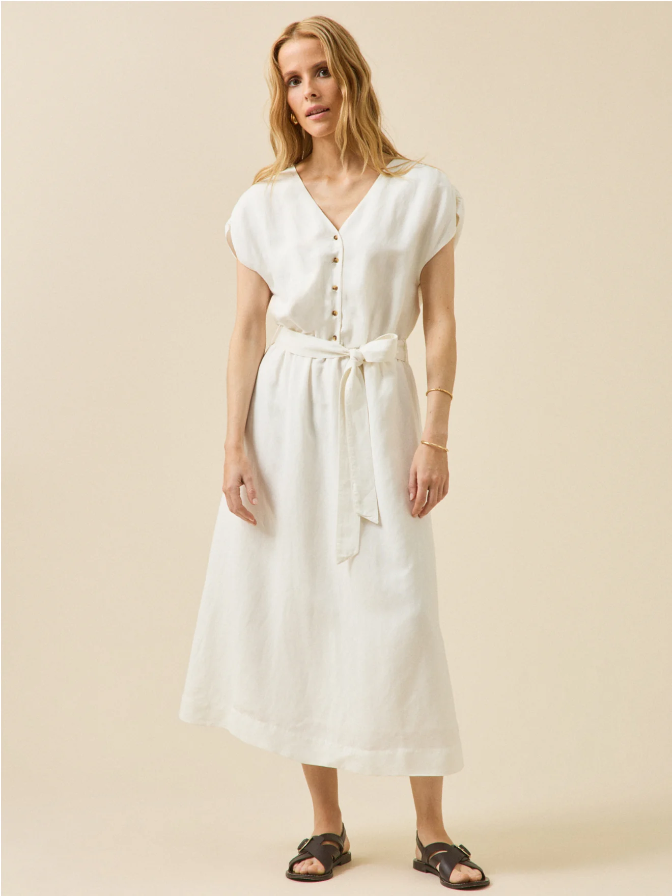 Robe sans manches lin et viscose femme - Image 4